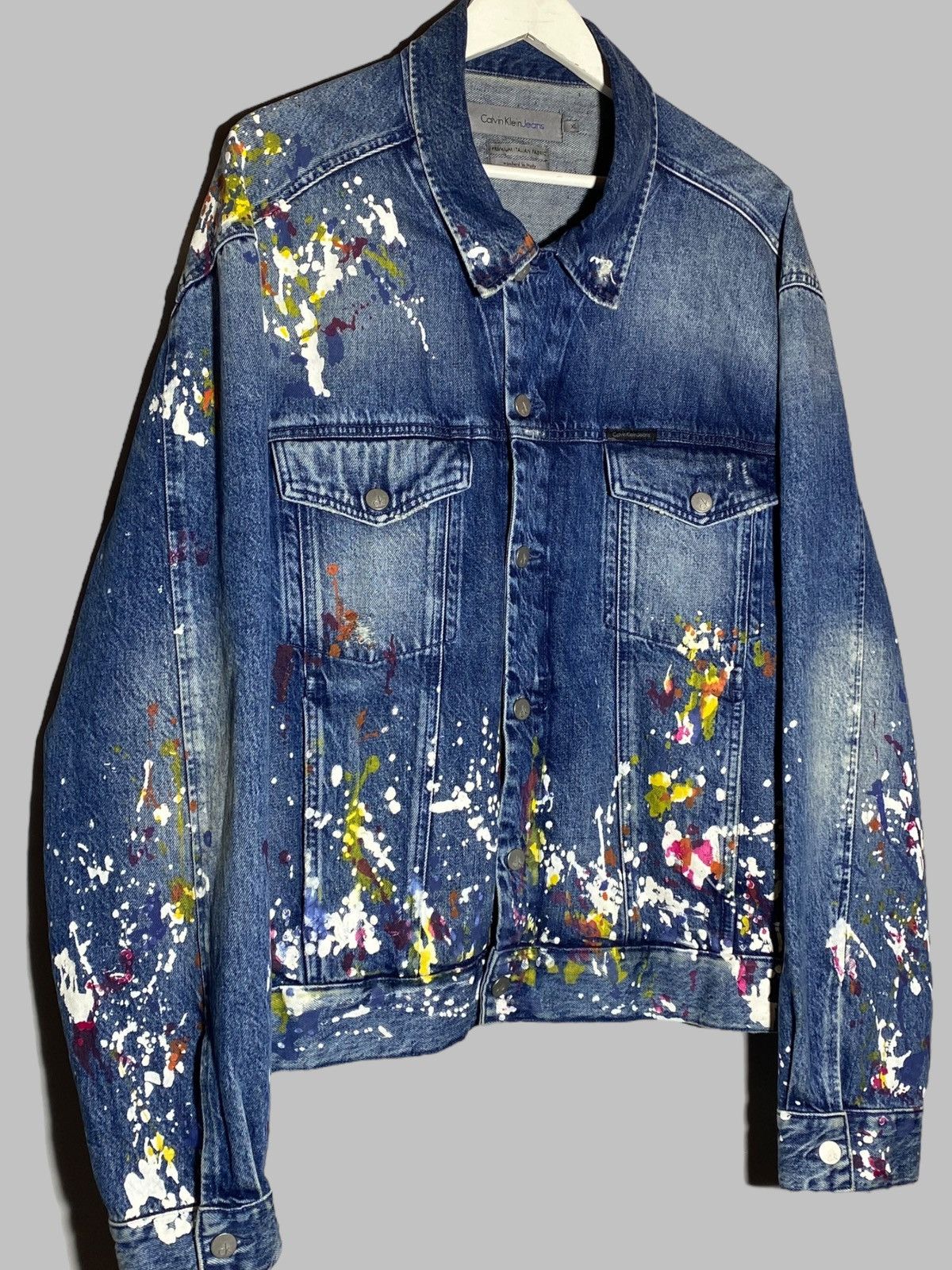 Calvin Klein Calvin Klein Painted Denim Jacket Men’s Size US XL / EU 56 / 4 - 3 Thumbnail