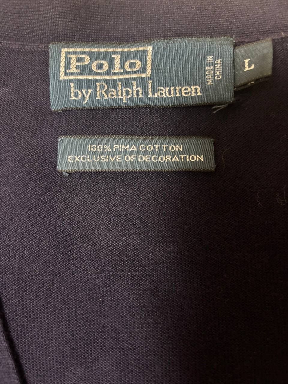 Polo Ralph Lauren Polo Ralph Lauren Pima Cotton Cardigan – Navy – Size L Size US L / EU 52-54 / 3 - 12 Thumbnail
