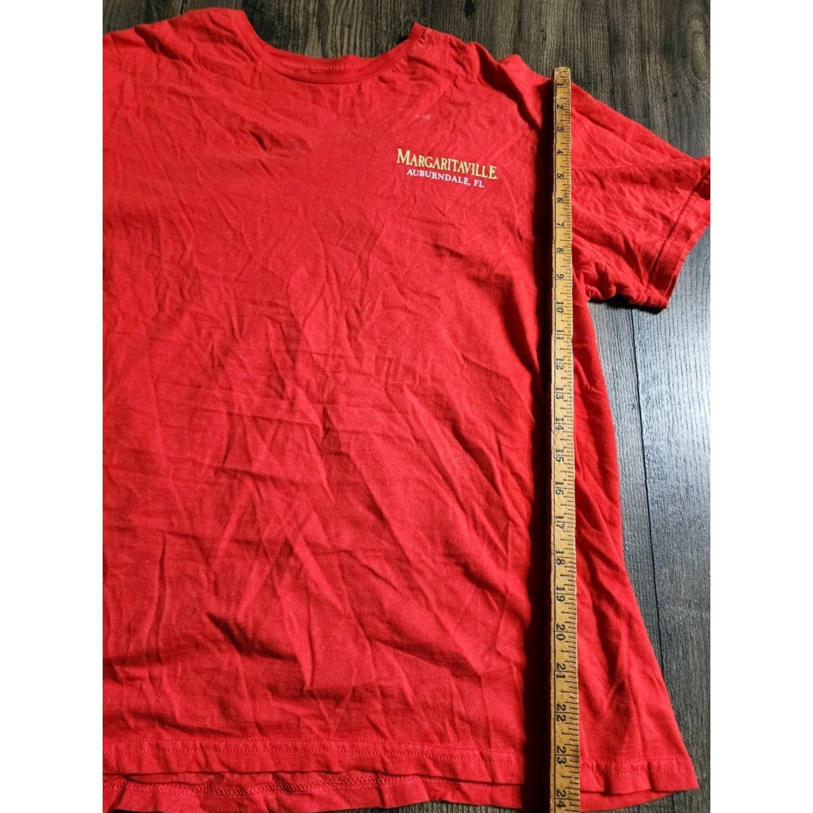 Vintage Womens Margaritaville T-Shirt Red Short Sleeve Graphic Margaritaville Beach Tropical Jimmy Buffett 2010s Mens? No Size L / US 10 / IT 46 - 2 Thumbnail