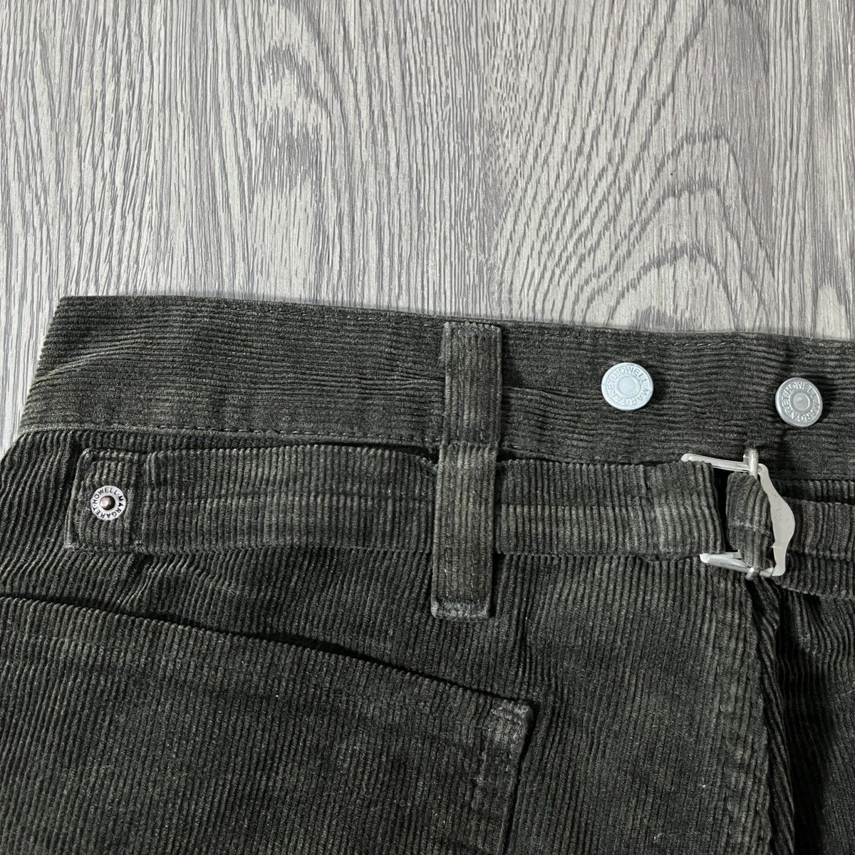 Margaret Howell Edwin x Margaret Howell Green Carduroy Pant Buckel Back Lgb Size US 29 - 17 Thumbnail