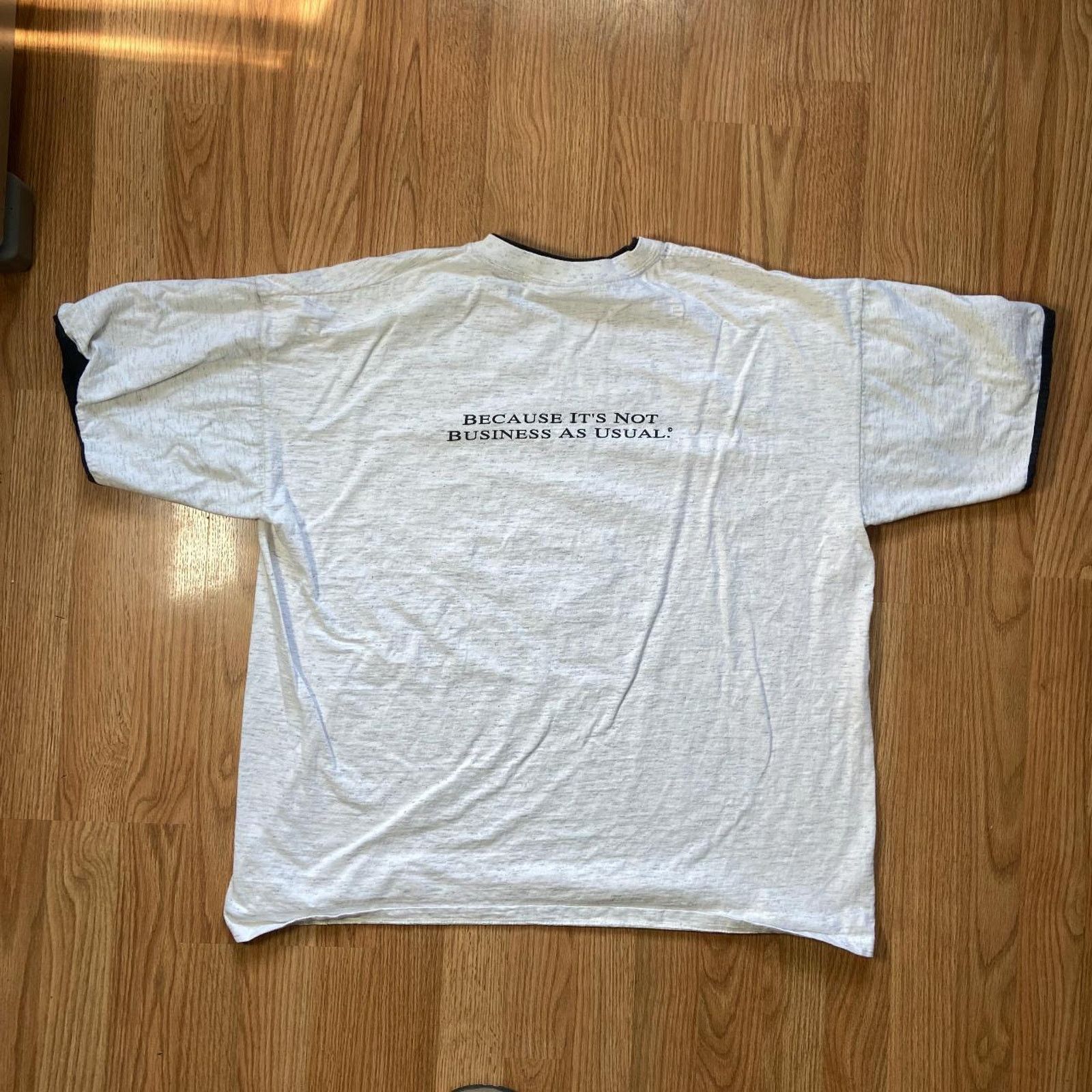 Gildan 90s grey yellow construction tee Size US XXL / EU 58 / 5 - 6 Thumbnail