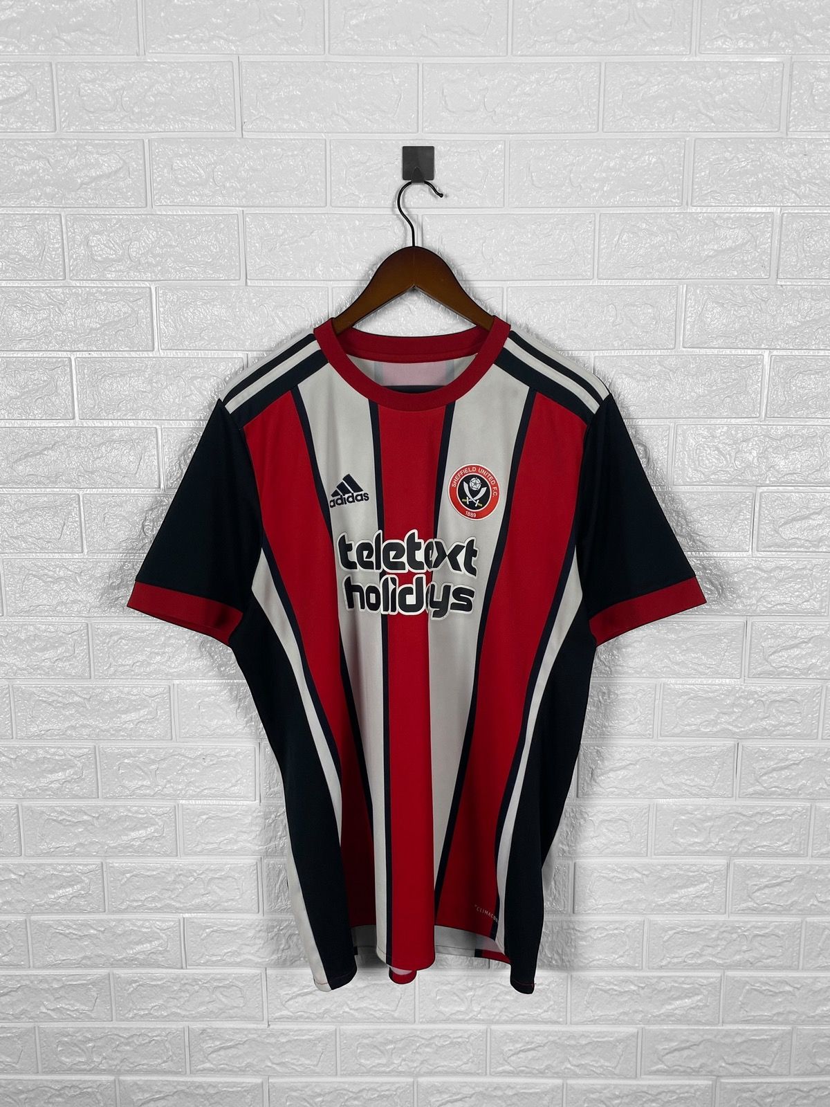 Pre-owned Adidas X Jersey Adidas Sheffield United 2017 2018 Football Soccer Jersey In Black/white/red