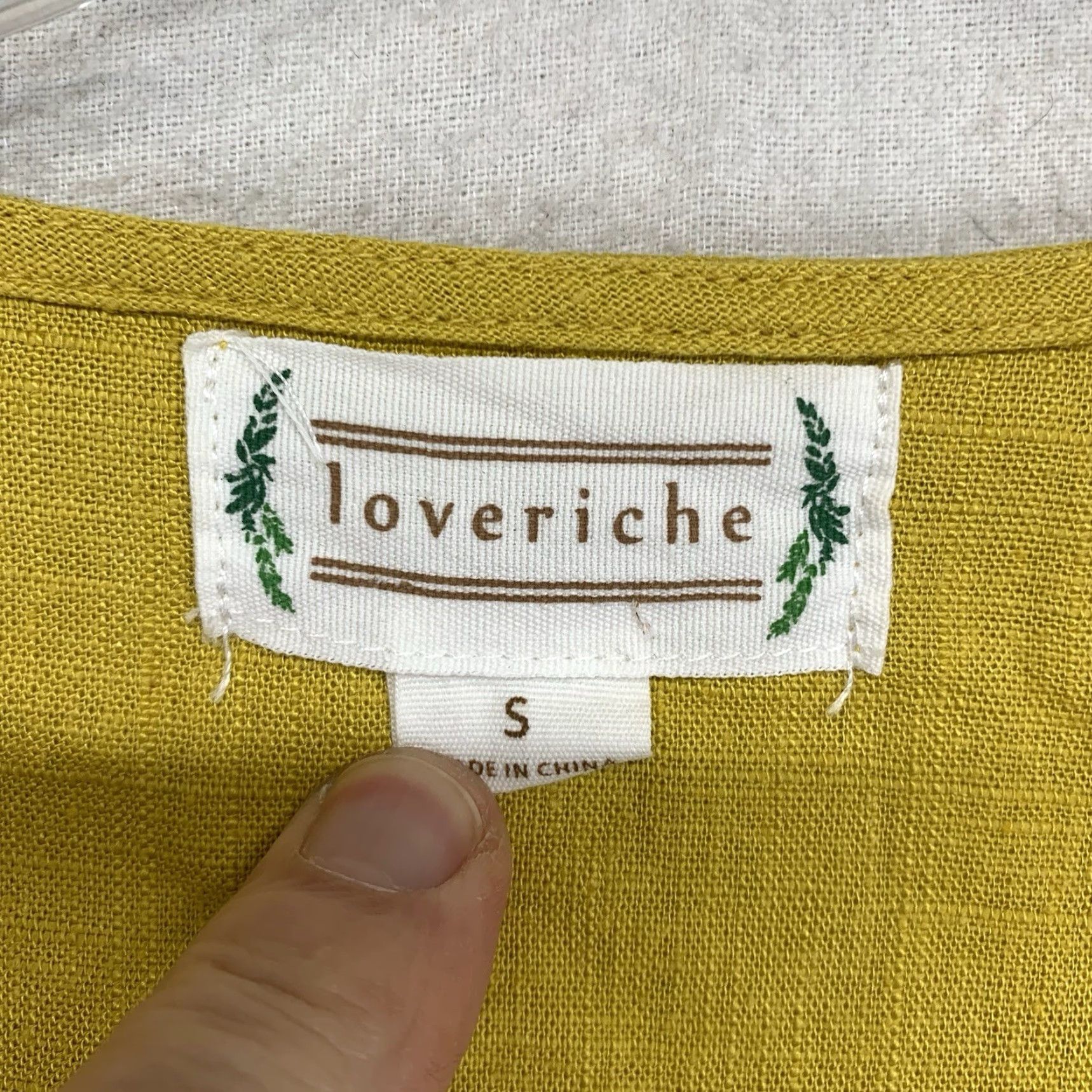 Vintage Love Riche Cropped Blouse Women Small Mustard Yellow V-Neck Cap Sleeve Casual Bohemian Size S / US 4 / IT 40 - 4 Thumbnail