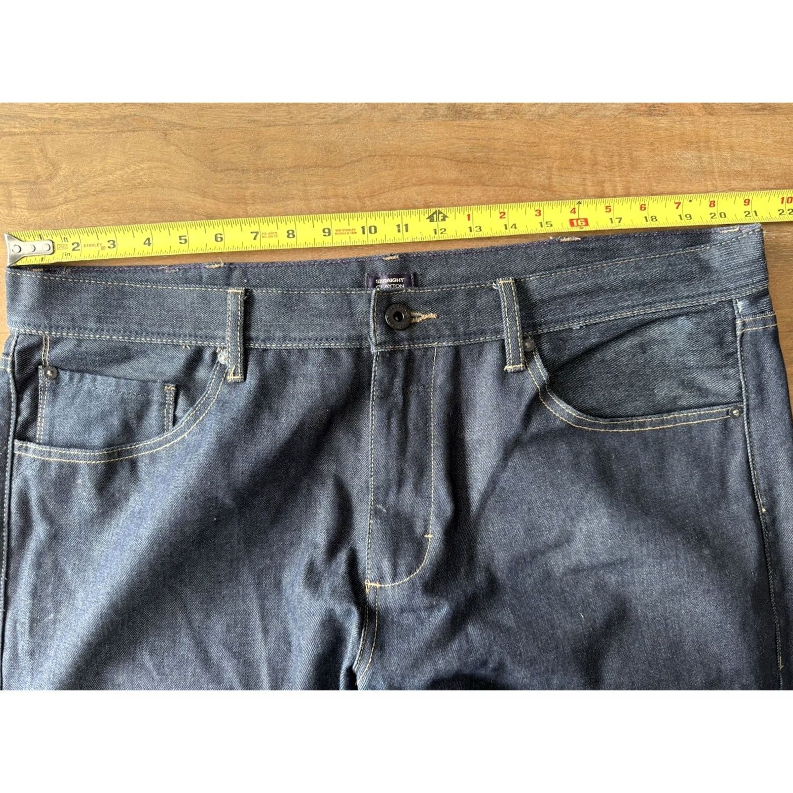 Sean John Y2K Sean John Jeans Clayton Straight 40x32 Regular Blue Denim Mens Jeans 90s Hip Hop City Logo Dark Wash Color Blue Size US 40 / EU 56 - 6 Thumbnail