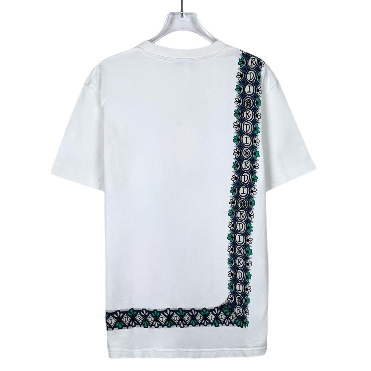Dior Dior x Stussy Asymmetric Logo Print White Cotton T-Shirt (Si Size US S / EU 44-46 / 1 - 7 Thumbnail