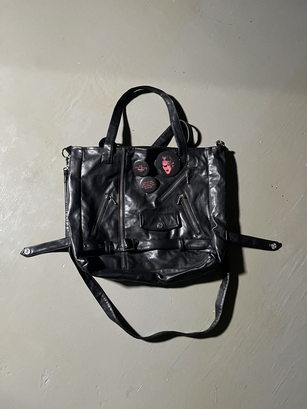 Midnight Studios Midnight Studios x The Lost Boys reconstructed moto tote bag Size ONE SIZE - 1 Thumbnail
