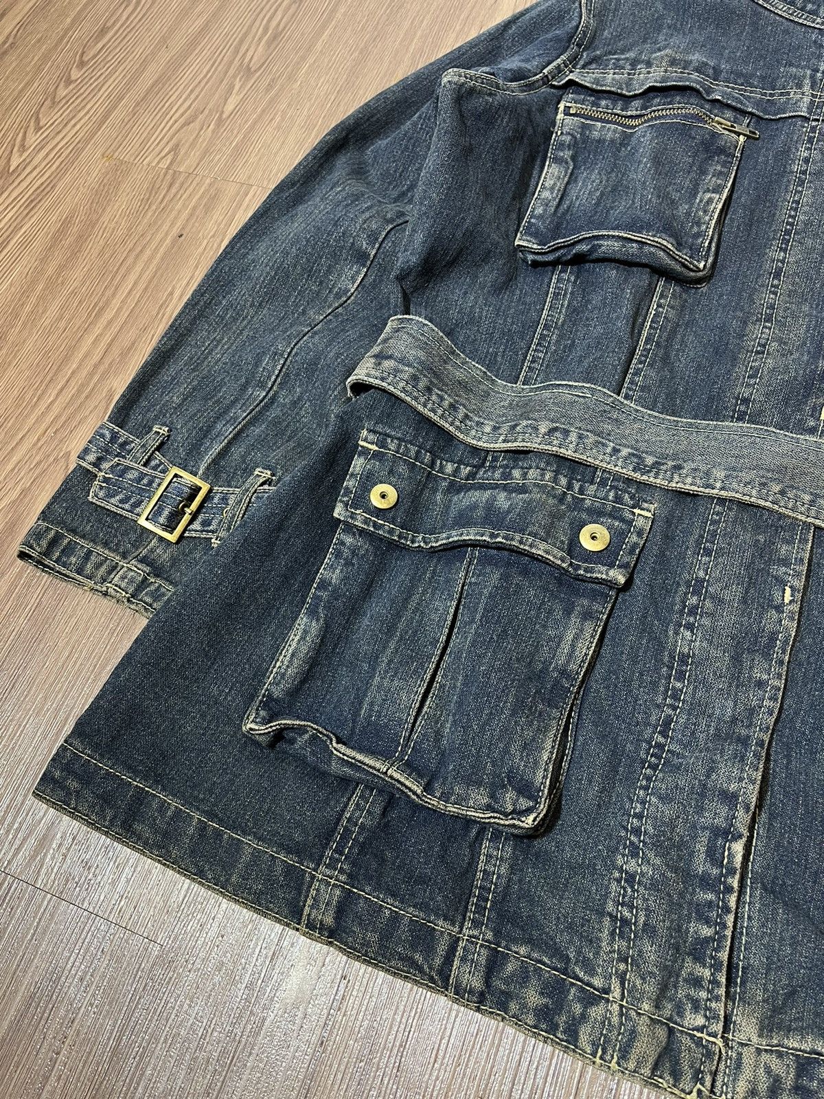 Beauty Beast Charms japan bondage 3D multipocket mudwash denim jacket Size US XL / EU 56 / 4 - 8 Thumbnail