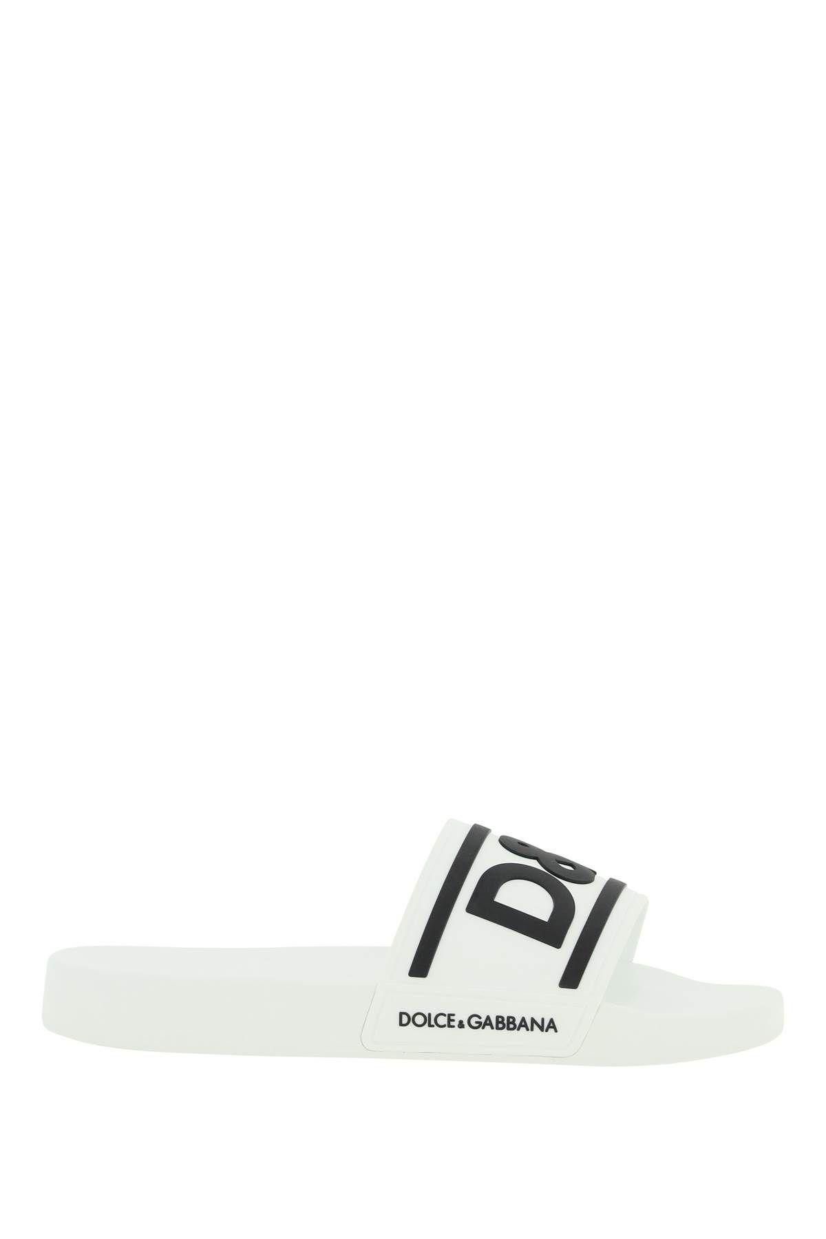 image of Dolce Gabbana Logoed Slides Size Eu 42 For Men in White