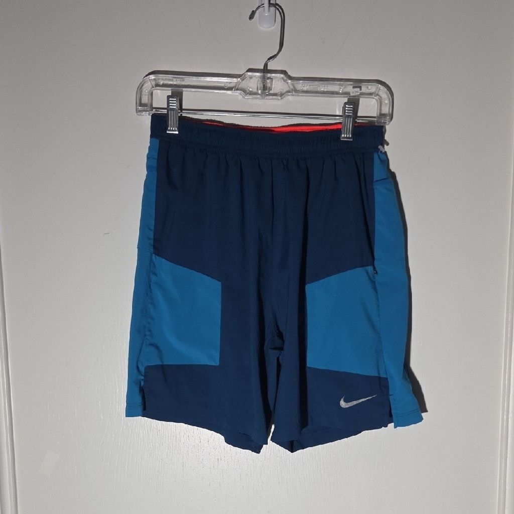 Nike Nike Blue Athletic Training Shorts Design Size Small Size US 30 / EU 46 - 1 Thumbnail