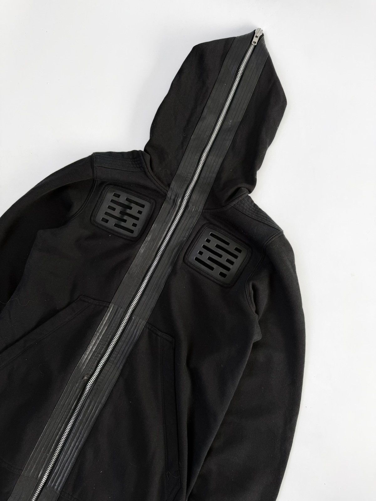 Rick Owens Rick Owens SS14 Vicious Leather- Trim Gimp Hoodie Size US S / EU 44-46 / 1 - 3 Thumbnail