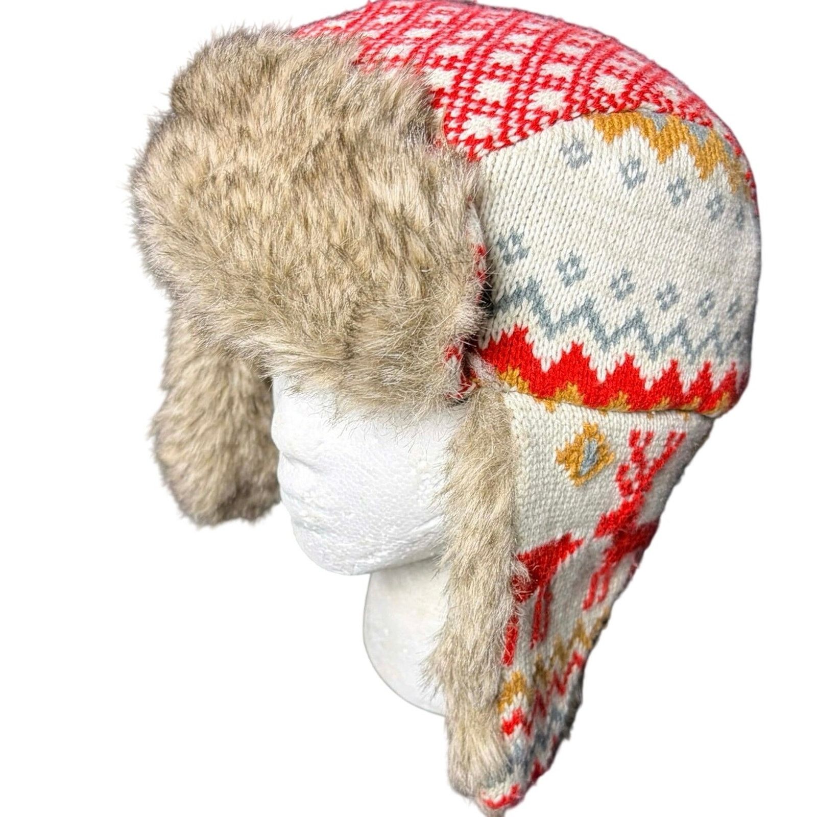 Other Red Reindeer Trapper Hat Size ONE SIZE - 1 Thumbnail