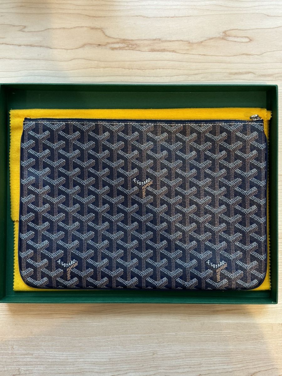 image of Goyard Senat Mm Pouch- Navy Blue, Men's