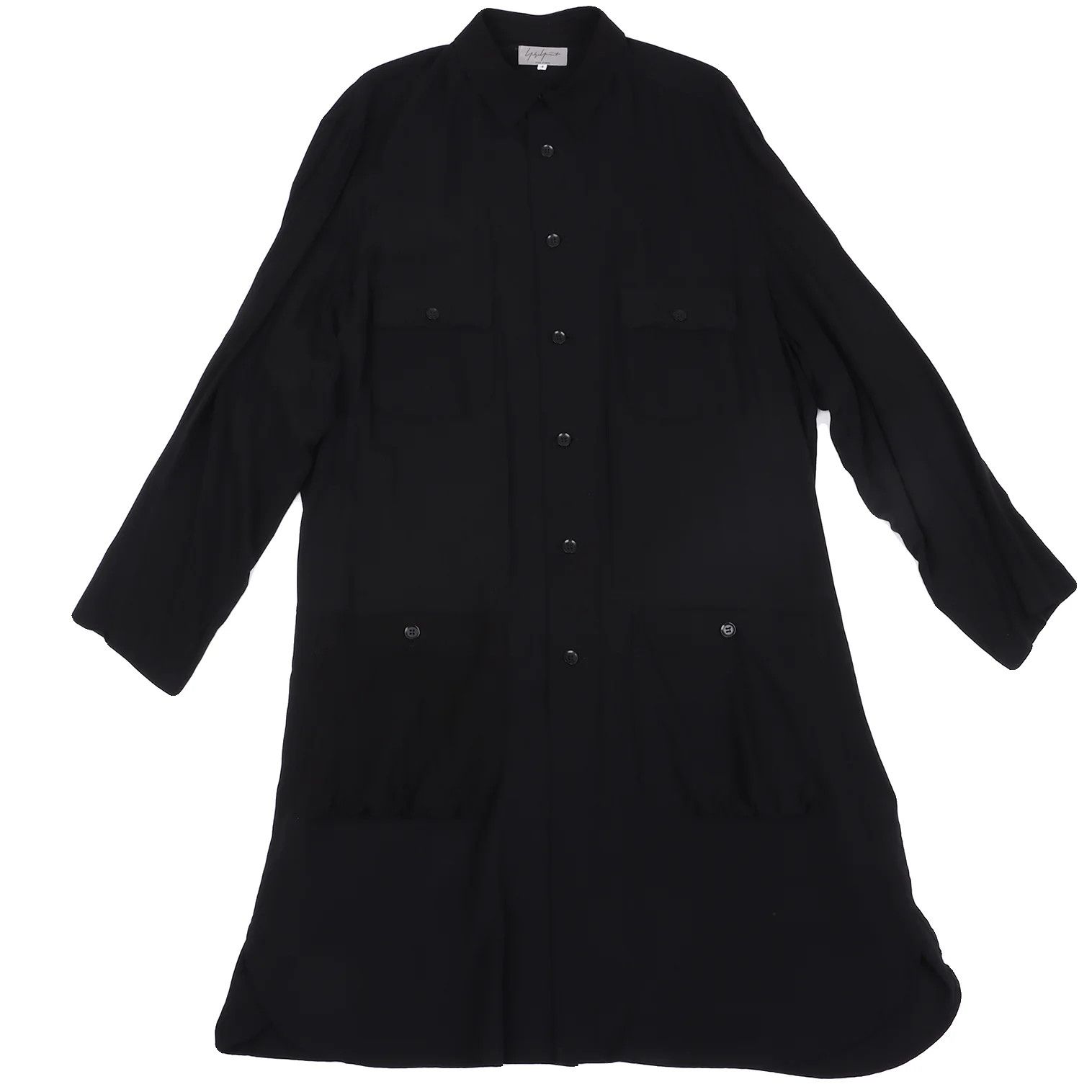 Yohji Yamamoto Yohji Yamamoto Rayon Pocket Design Long Shirt Size US XL / EU 56 / 4 - 1 Thumbnail