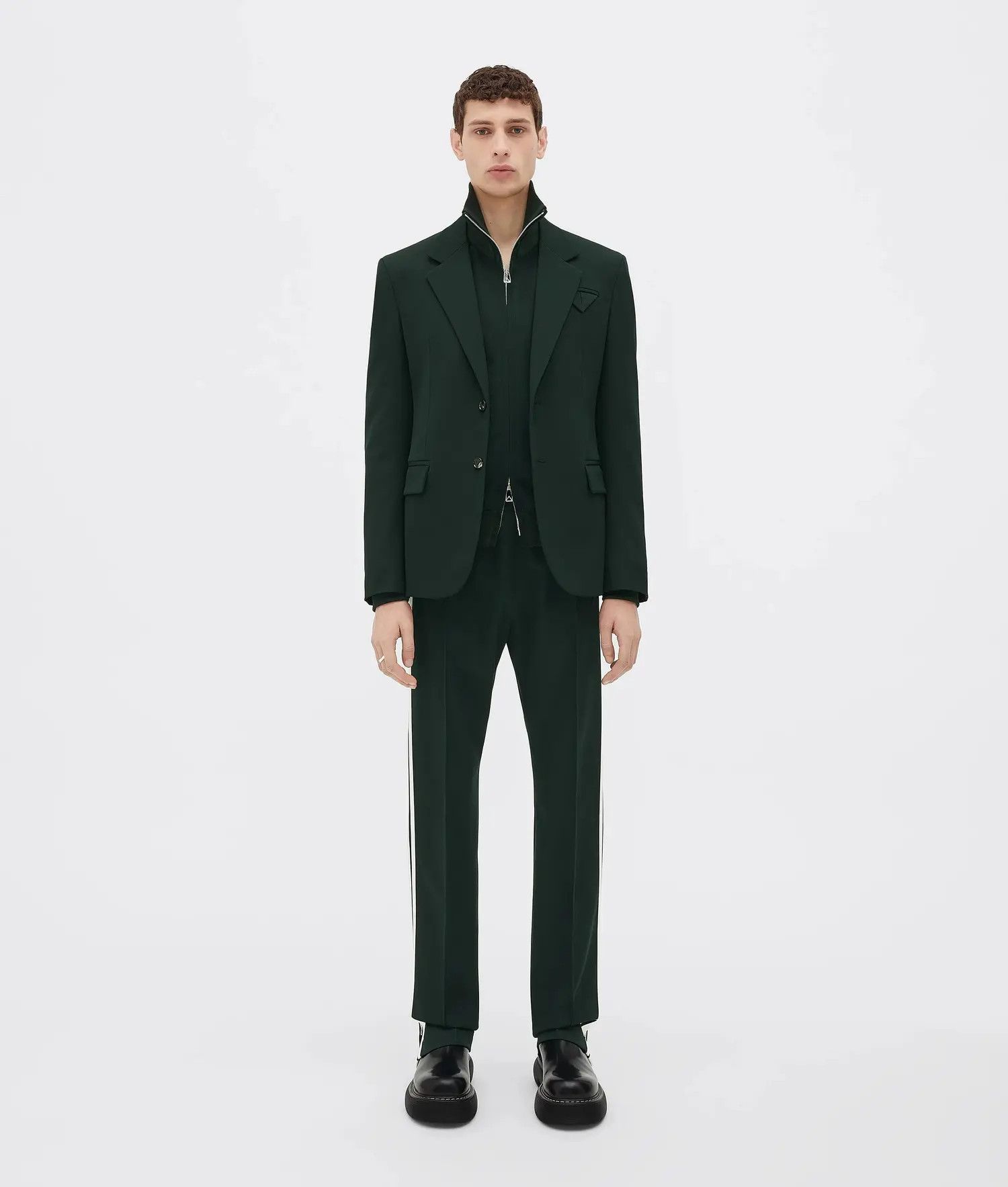 Bottega Veneta o1w1db10525 Jacket in Dark Green Size US S / EU 44-46 / 1 - 4 Thumbnail