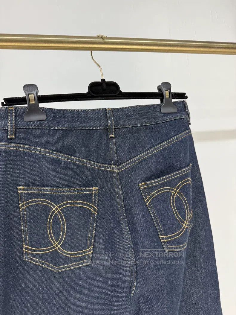 Chanel Chanel 25C dark blue pocket cc logo primary colour jeans Size 24" / US 00 / IT 34 - 4 Thumbnail