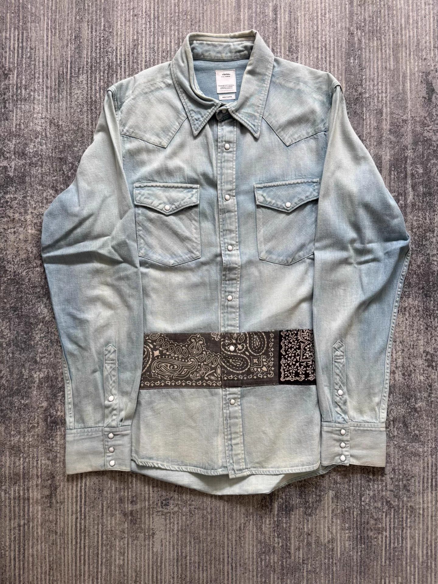 Visvim VISVIM 18SS SPOT BANDANA DMGD Black Denim Shirt Size US L / EU 52-54 / 3 - 1 Thumbnail