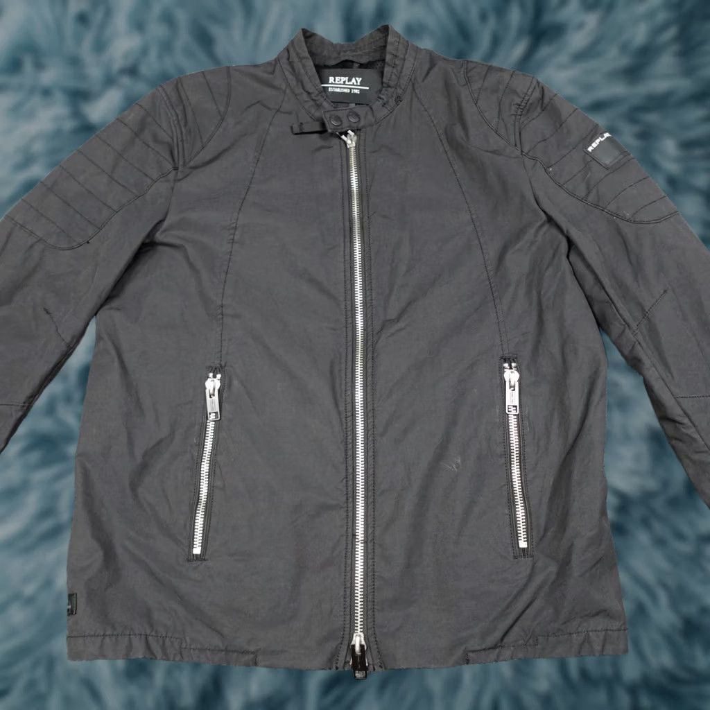 Replay Replay Bomber Jacket Black Size XL Biker Men's Coat Shirt Size US XL / EU 56 / 4 - 1 Thumbnail