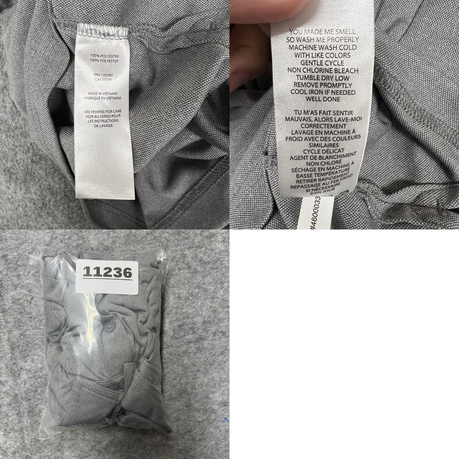 TravisMathew TravisMathew Polo Shirt Mens XL Gray Lightweight Performance Golf Regular Sleeve Short Sleeve Collared Button Front Pique Jersey Size US XL / EU 56 / 4 - 9 Thumbnail