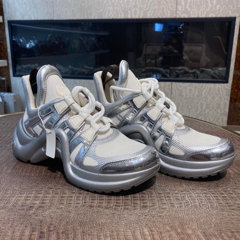 Louis Vuitton Casual Silver Sneakers 0079