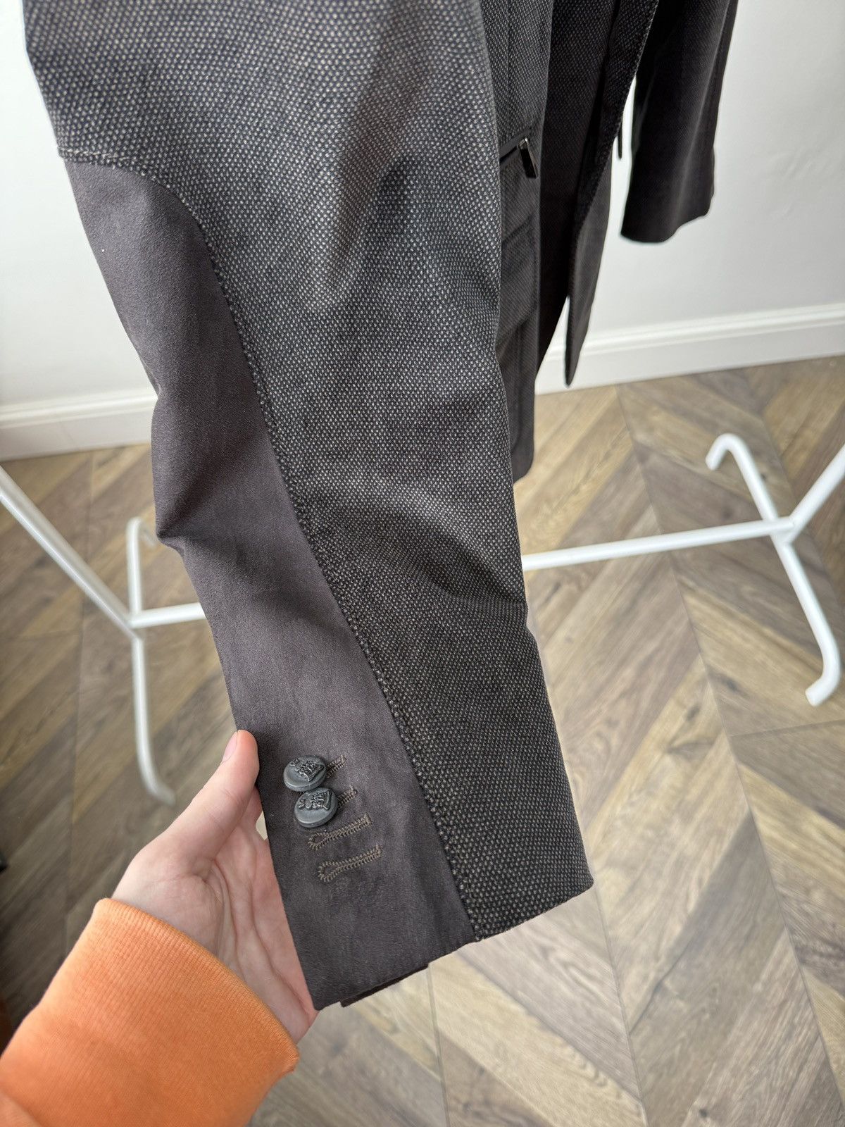 Corneliani Vintage Corneliani ID Blazer Jacket Brown Textured Cotton Size 48R - 5 Thumbnail