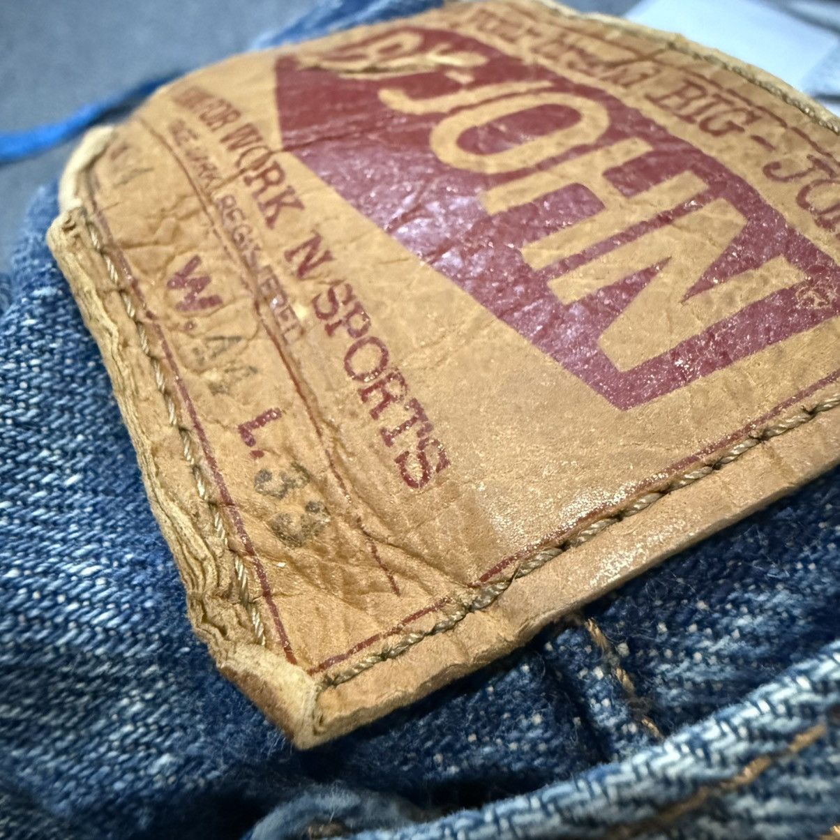 Big John 🔥🇯🇵 Vintage 80s Big Size Distressed Denim Size US 44 / EU 60 - 12 Thumbnail