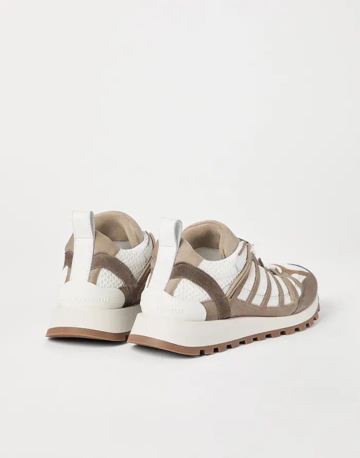 Brunello Cucinelli o1s1wg110526 Suede Techno Fabric Runners Sneakers Size US 6 / IT 36 - 3 Thumbnail
