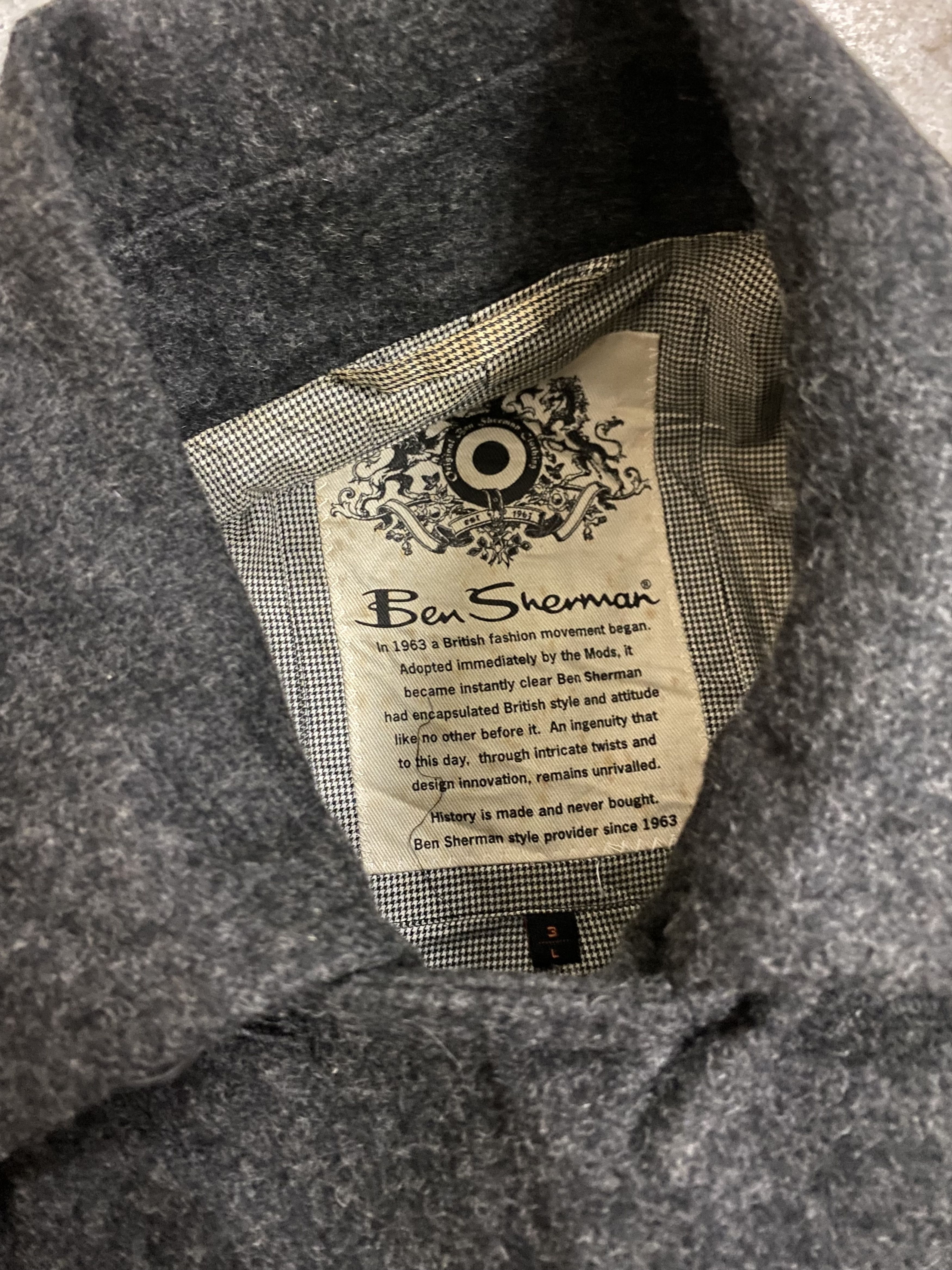 Ben Sherman BEN SHERMAN WOOL WINTER JACKET Size US L / EU 52-54 / 3 - 6 Thumbnail
