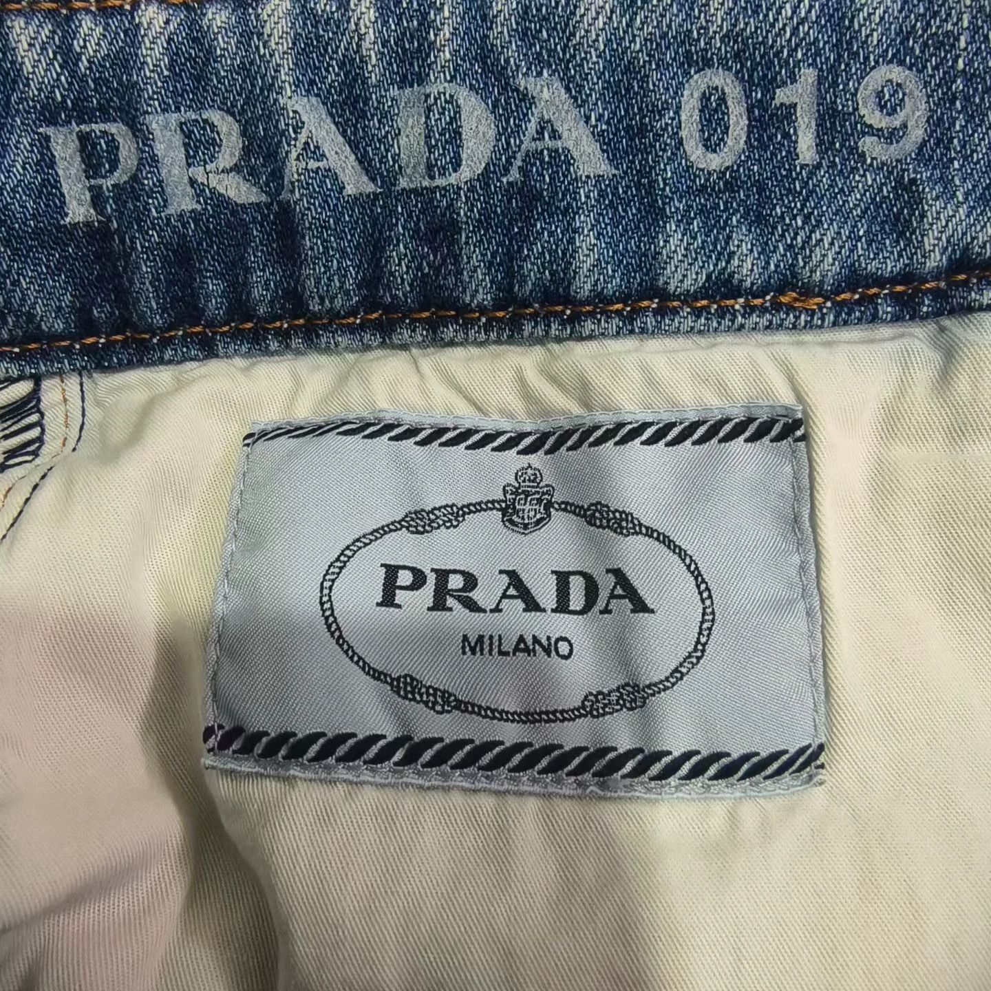 Prada PRADA blue belt denim shorts 27 Size 27" / US 4 / IT 40 - 3 Thumbnail