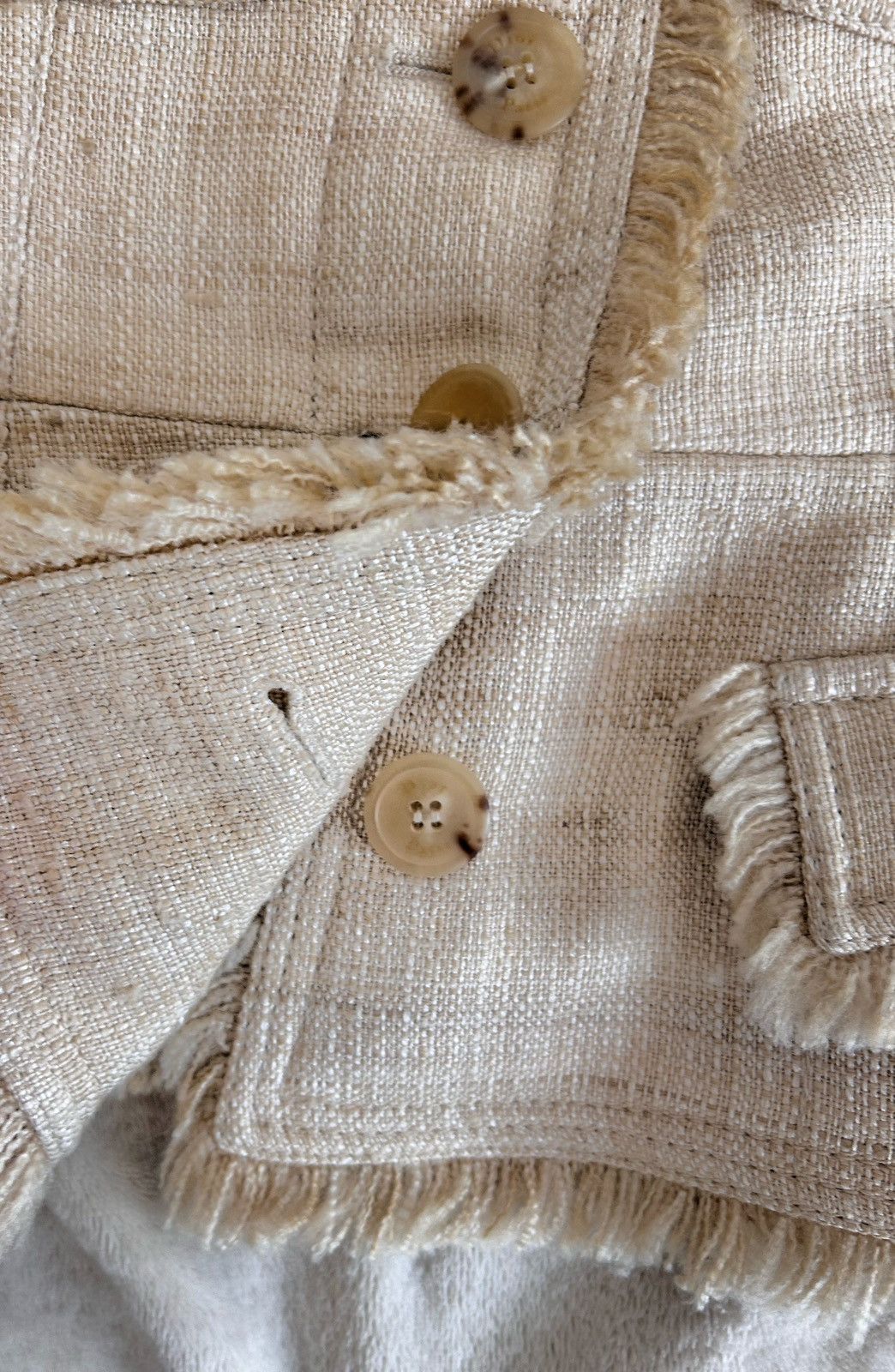 Dior × John Galliano Dior Vintage (2011) Off the Shoulder Bar Vest - Beige Tweed Size XS / US 0-2 / IT 36-38 - 7 Thumbnail