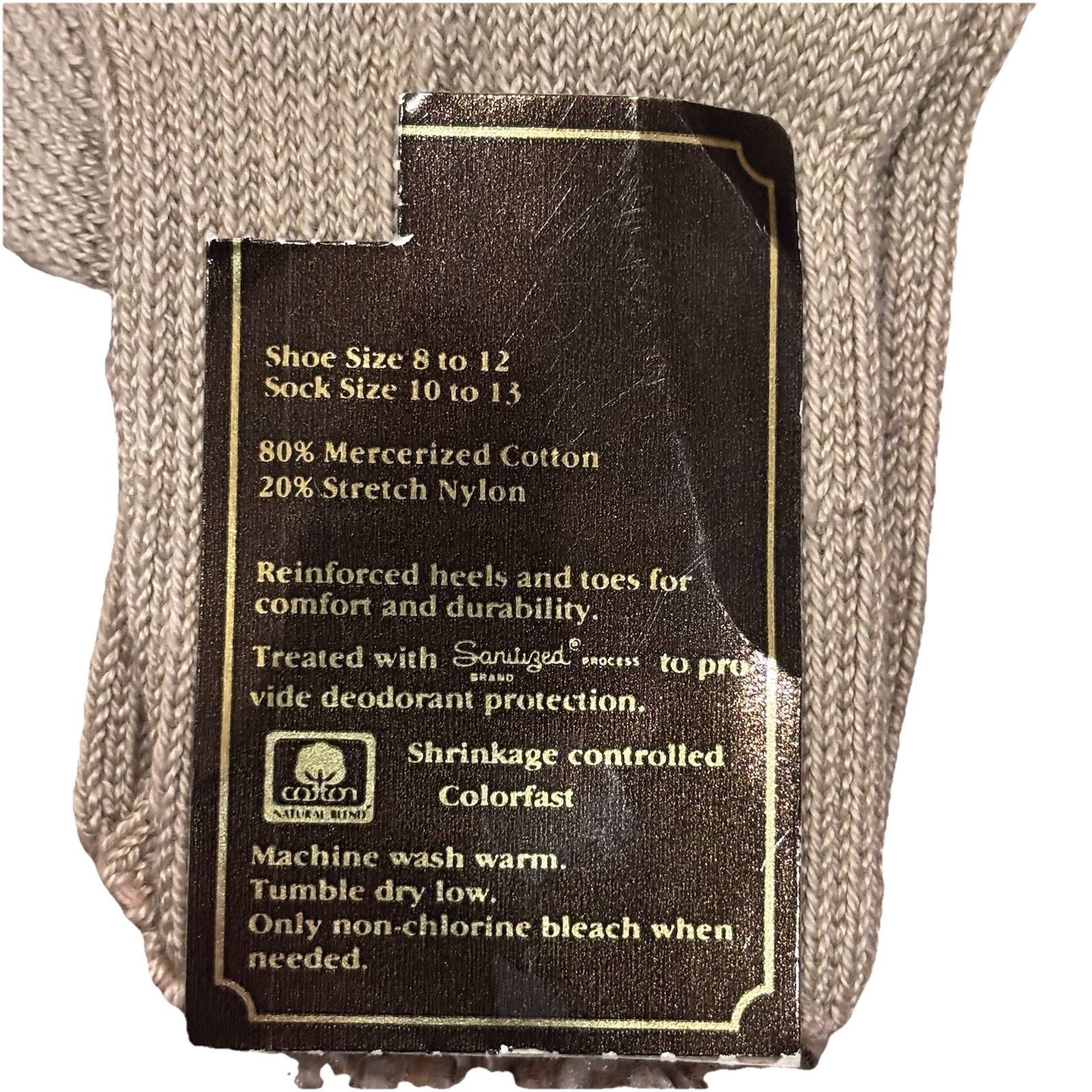 Other Deadstock Vintage Argyle Socks Tan Cotton Blend Cotton Blend Size ONE SIZE - 2 Thumbnail