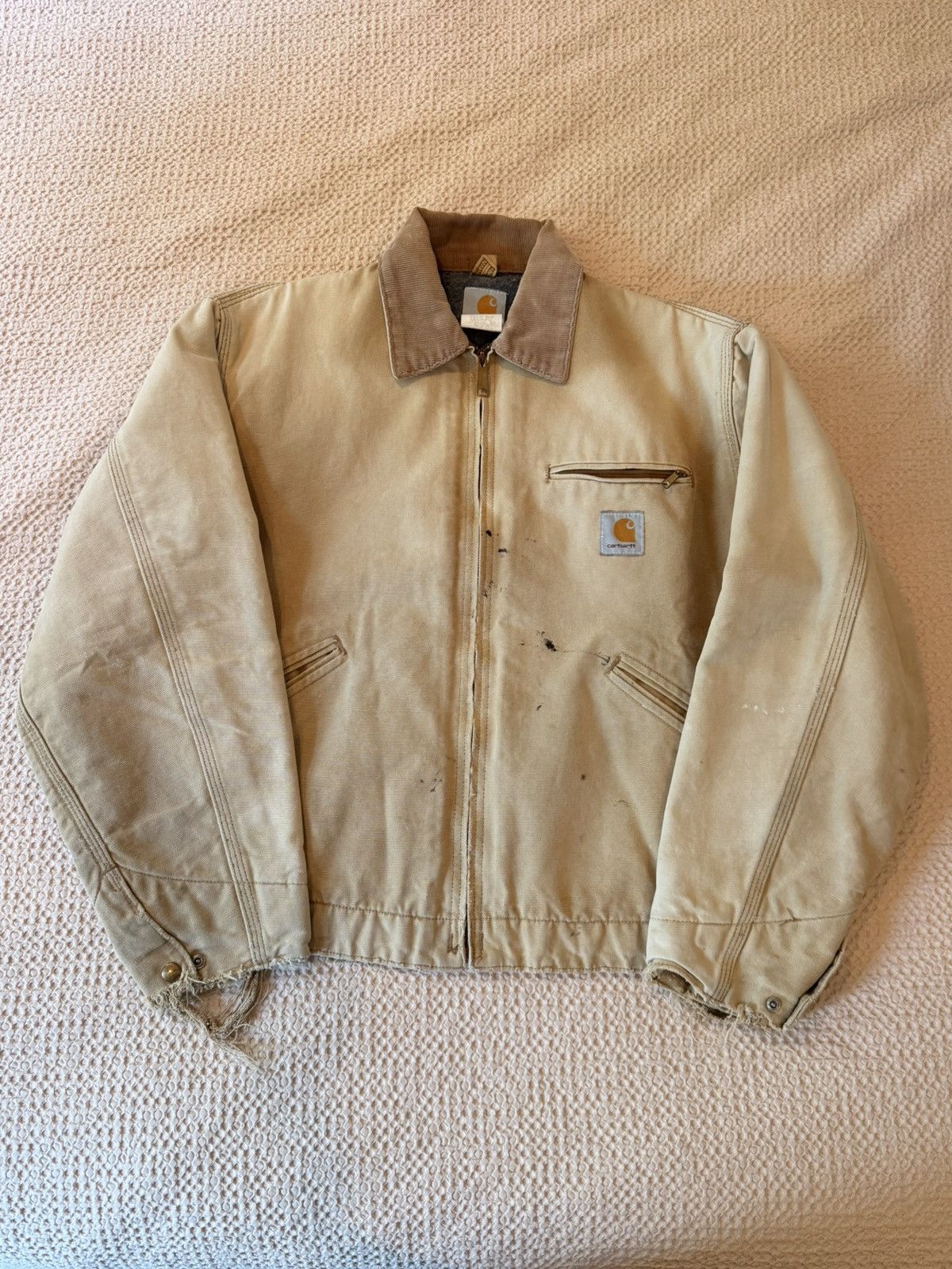 Carhartt Thrashed Vintage Carhartt Detroit Jacket Size US L / EU 52-54 / 3 - 1 Thumbnail