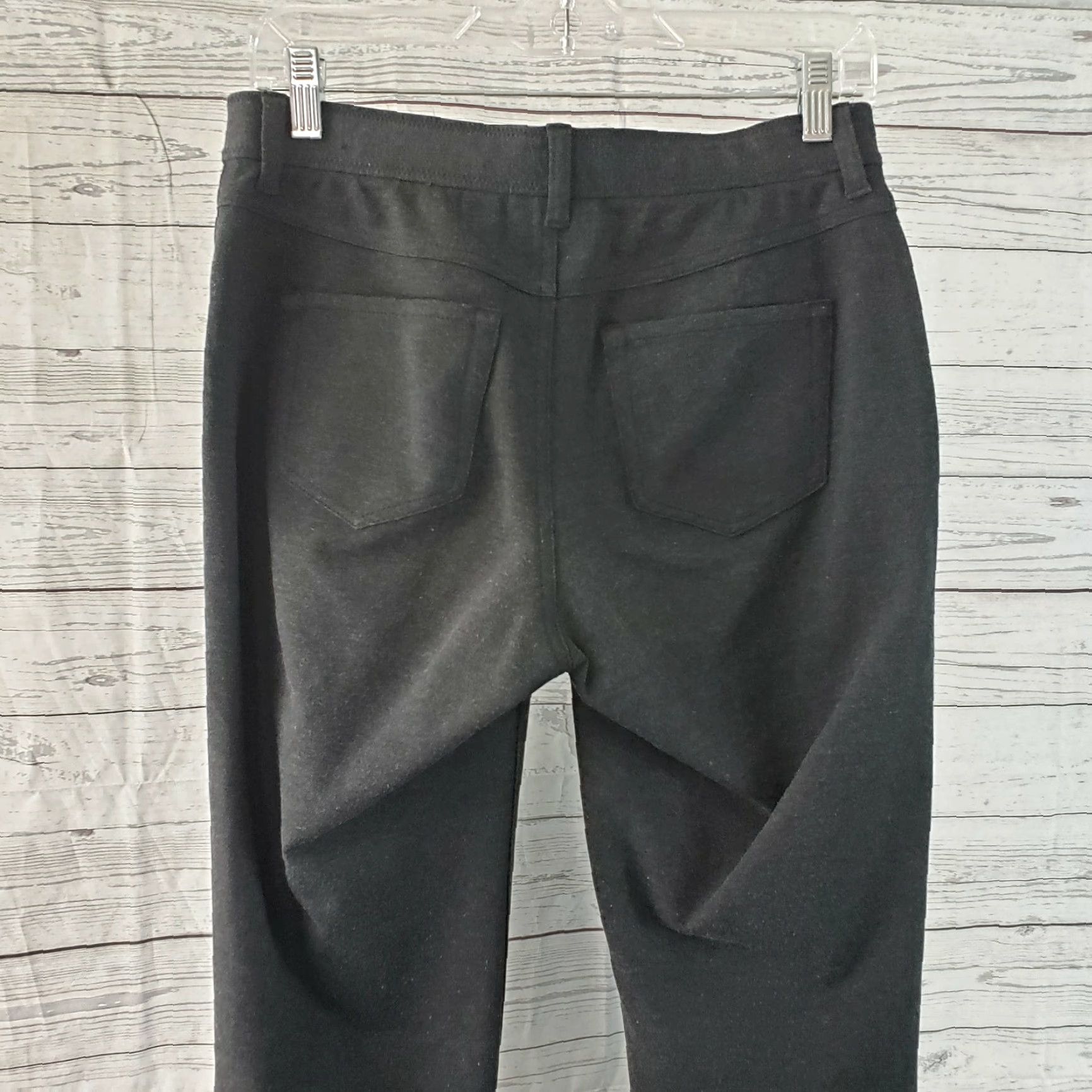 Vintage Chico's Womens Ponte Knit Skinny Pants Sz 4 Gray Mid Rise Rayon Blend Dress Pants Jeans Trousers Skinny N/A Womens Size 27" / US 4 / IT 40 - 3 Thumbnail