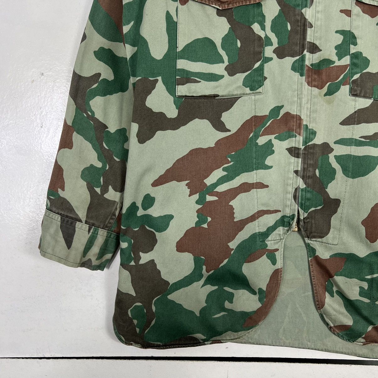Japanese Brand 🔥 VINTAGE 1986 JAPANESE MILITARY WOODLAND CAMO SHIRT JACKET Size US M / EU 48-50 / 2 - 4 Thumbnail