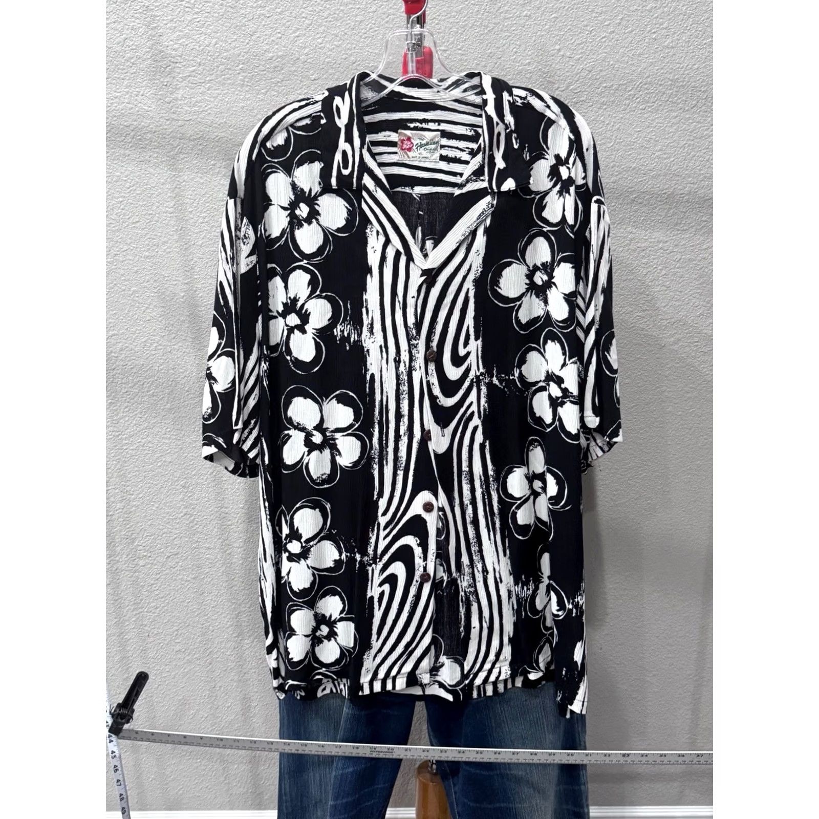 Hilo Hattie Hilo Hattie Shirt XL Multicolor Textured Floral Short Sleeve Button Up Shirt Mens Size US XL / EU 56 / 4 - 3 Thumbnail