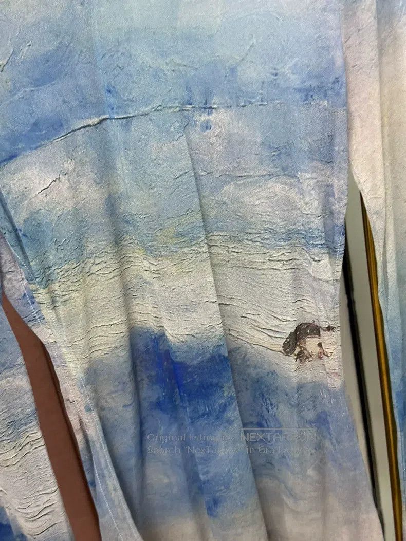 Acne Studios Acne Studios Blue Graduated Texture Long Sleeve Shirt Size S / US 4 / IT 40 - 2 Thumbnail