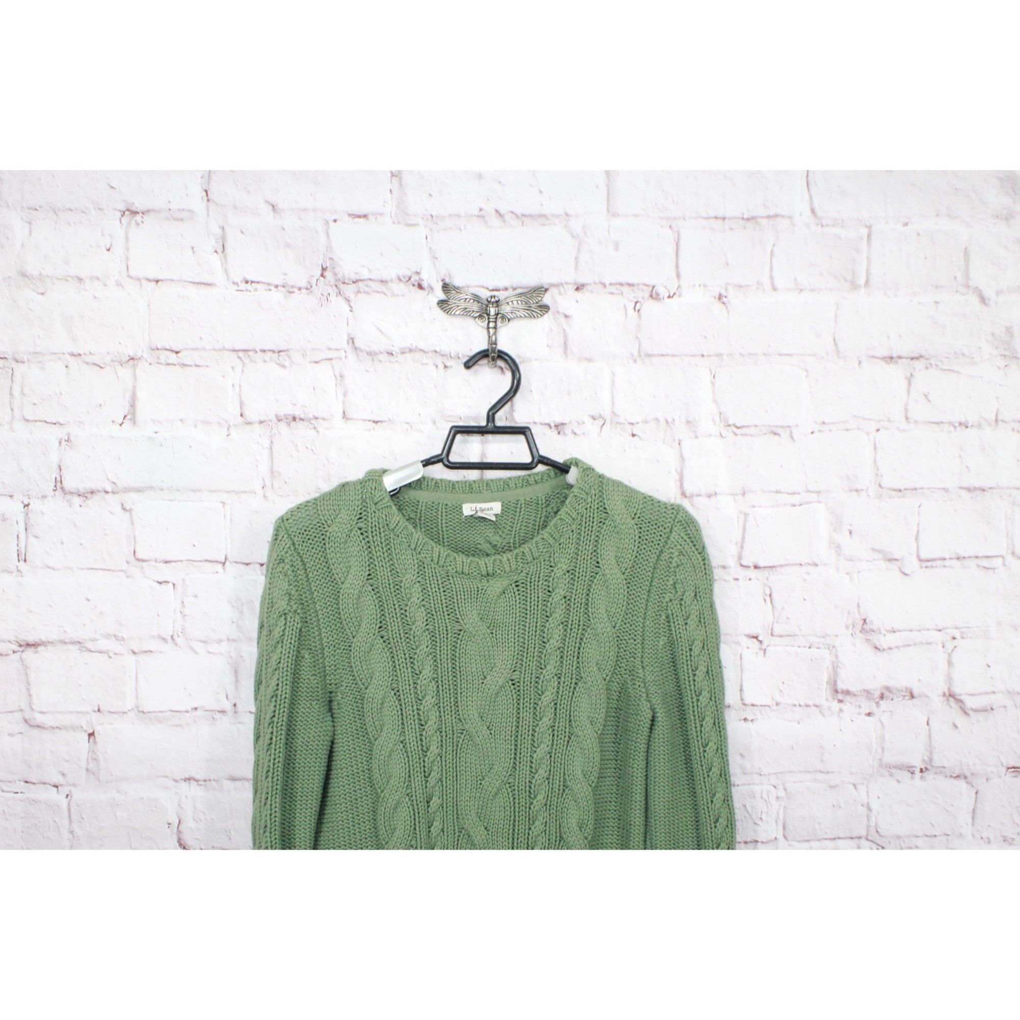 L.L. Bean LL Bean Women's Double L Cable Sweater Crewneck Size S / US 4 / IT 40 - 2 Thumbnail