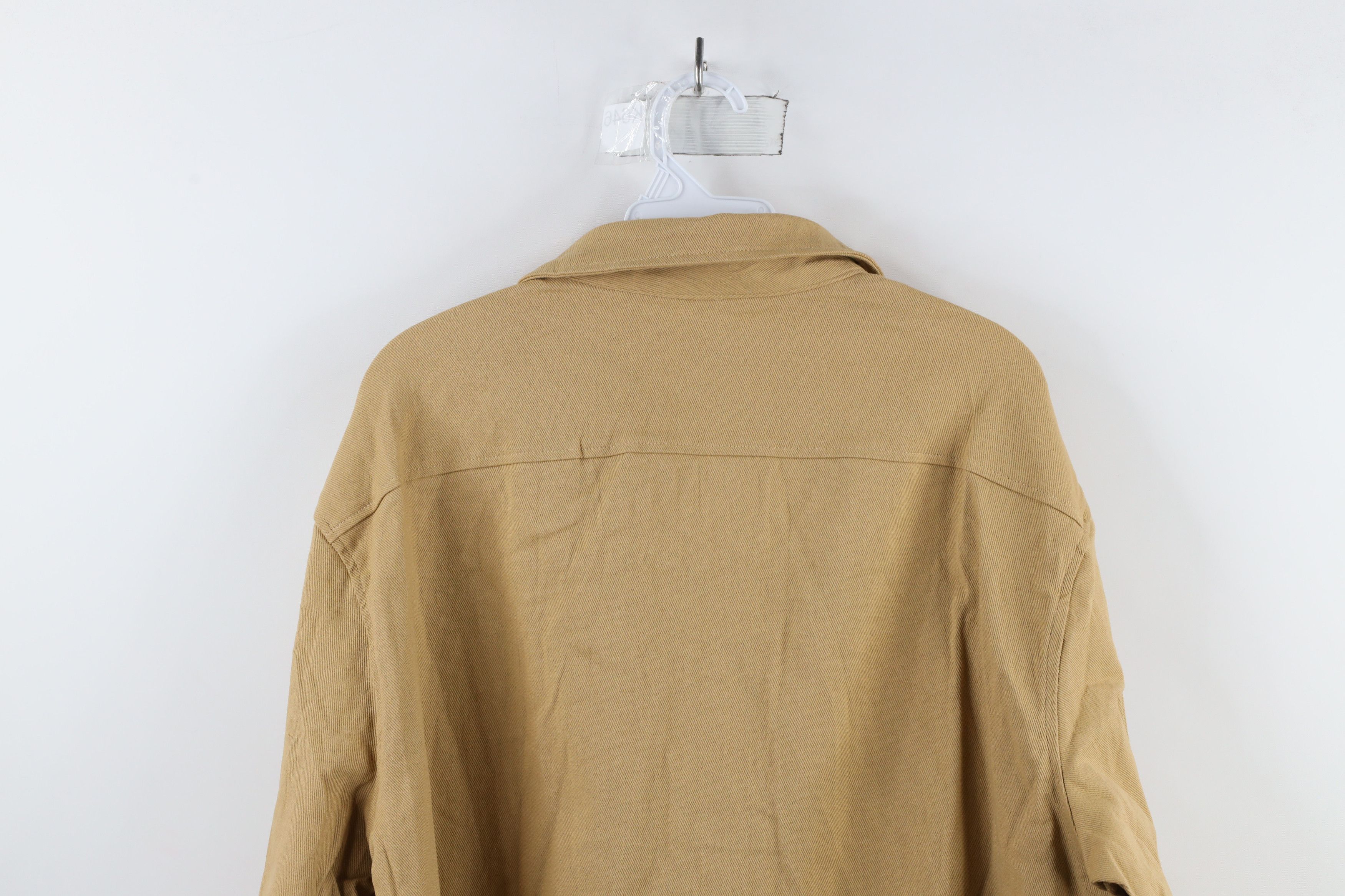 Vintage Vintage 90s Streetwear Collared Button Shirt Wheat Brown Size US L / EU 52-54 / 3 - 9 Thumbnail