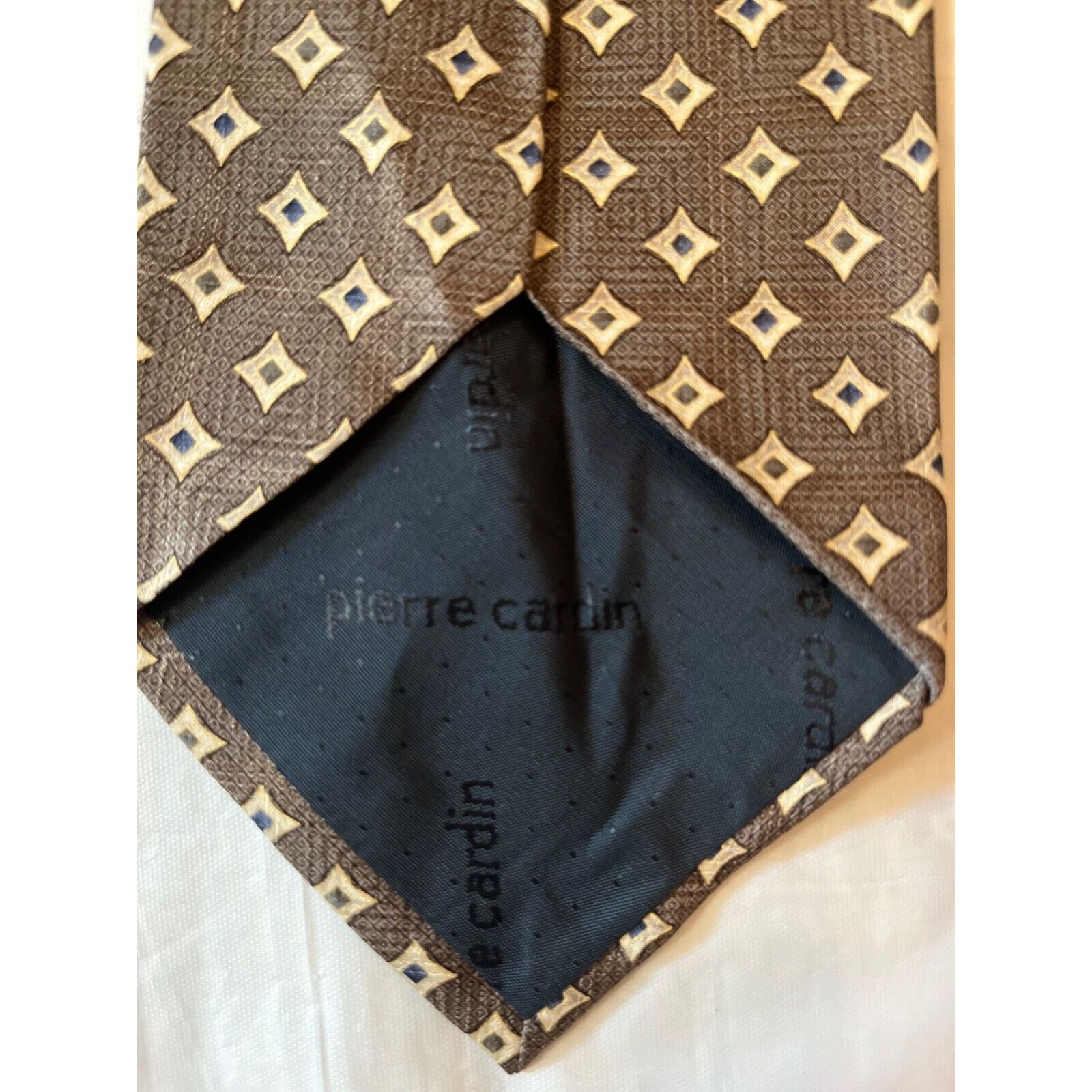 Pierre Cardin Pierre Cardin Silk Tie ~ Off Brown ~ Necktie ~ Size ONE SIZE - 6 Thumbnail