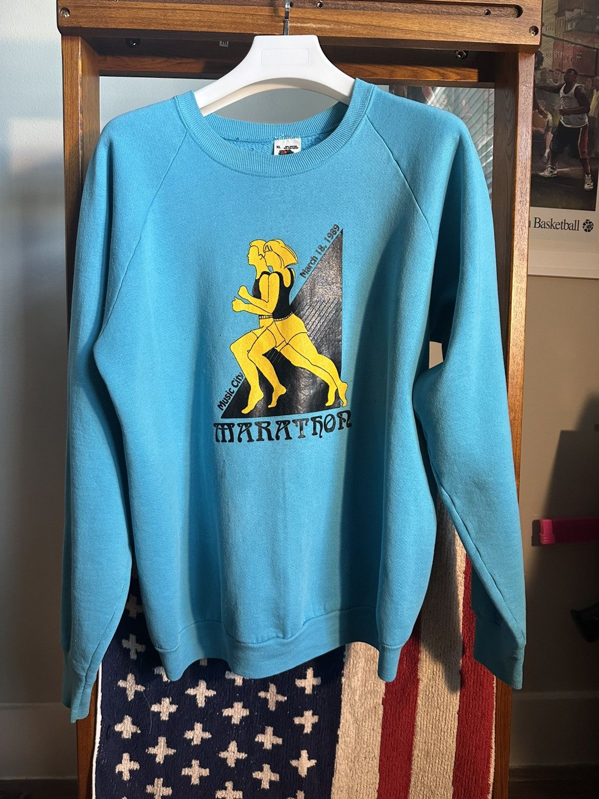 Fruit Of The Loom Vintage 1989 Marathon Sweatshirt Size US XL / EU 56 / 4 - 1 Thumbnail