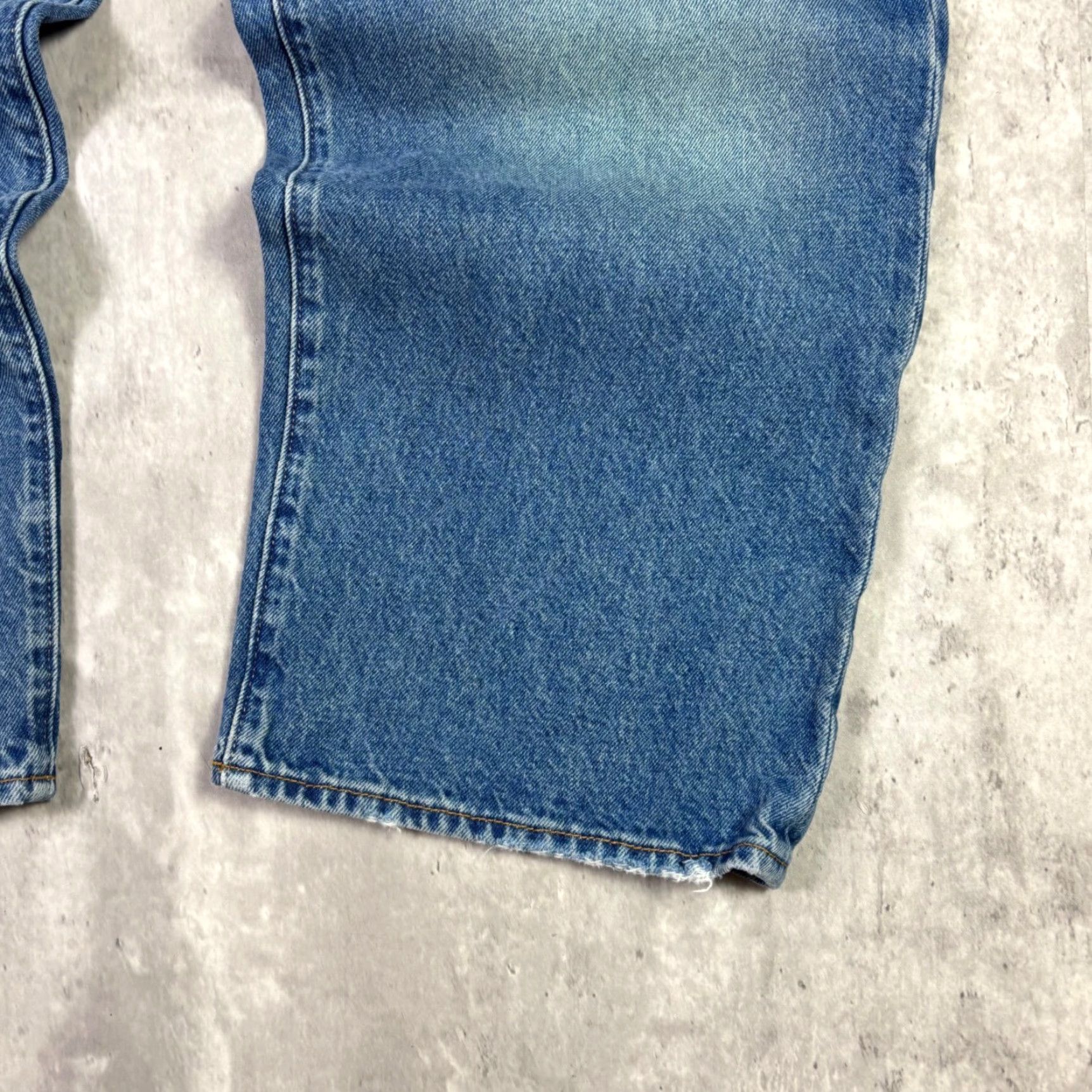 Abercrombie & Fitch Abercrombie & Fitch Jeans Mens Relaxed Wide-Leg Denim Blue 32x27 Baggy 5-Pocket Distressed Size US 32 / EU 48 - 6 Thumbnail