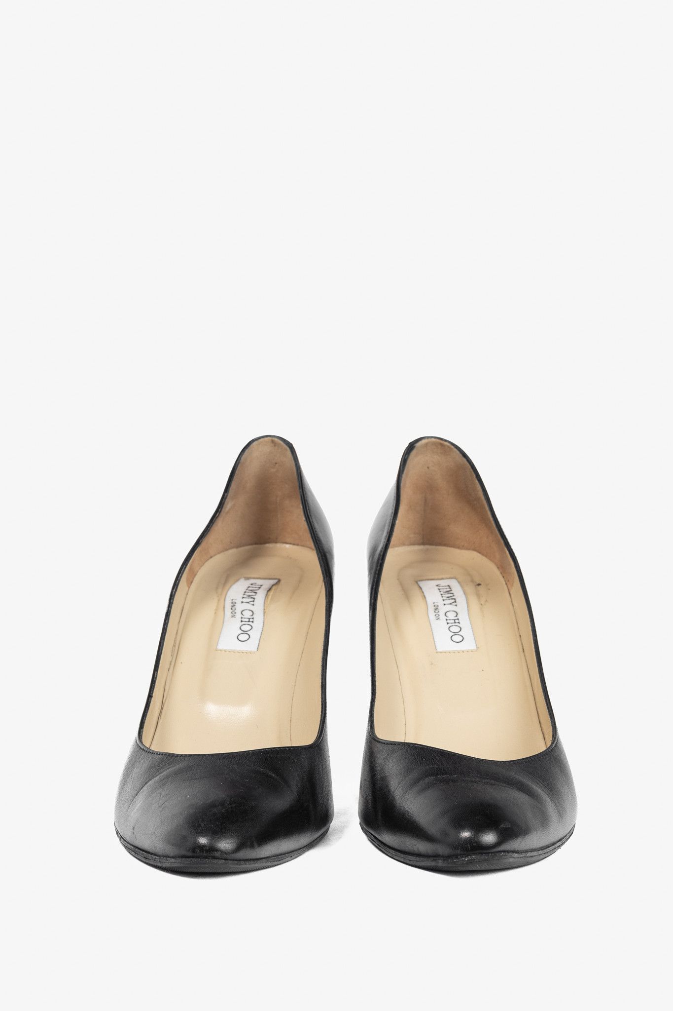 Jimmy Choo Jimmy Choo Gilbert Black Leather Stiletto Pumps Size US 10.5 / IT 40.5 - 2 Thumbnail