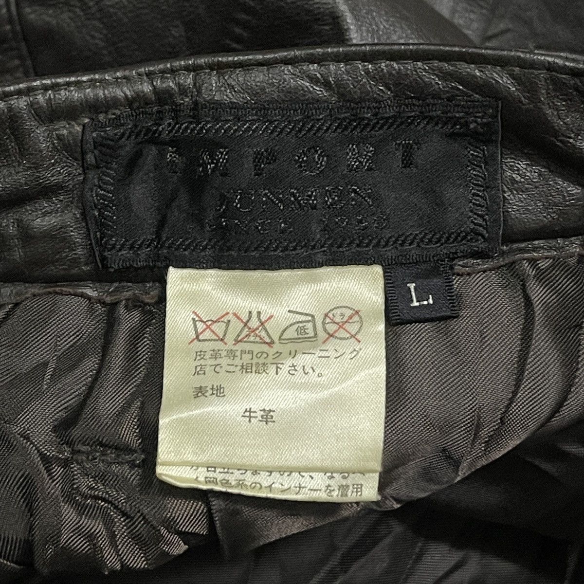 JUN MEN Vintage 90s Jun Men Genuine Cowhide Leather Pants, Size L Size US 30 / EU 46 - 13 Thumbnail