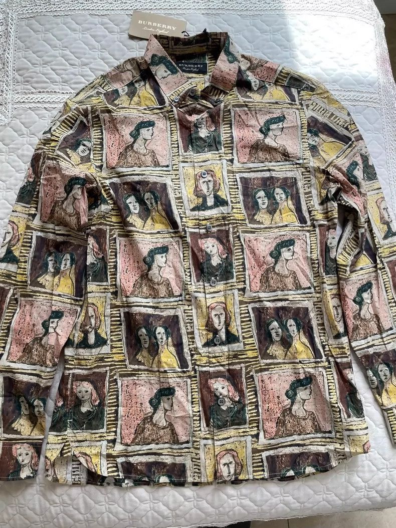 Burberry Burberry Burberry Artistic Print Long Sleeve Shirt-2507 Size US M / EU 48-50 / 2 - 2 Thumbnail