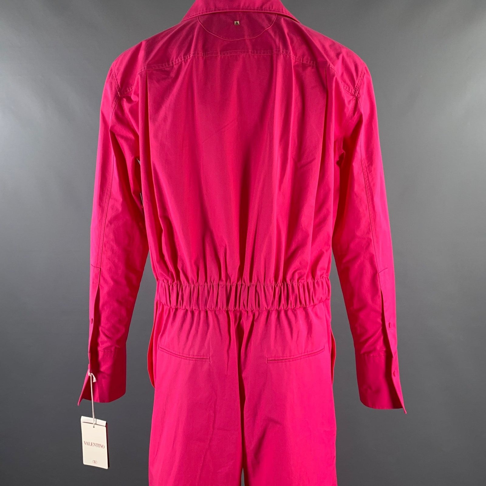 Valentino VALENTINO Size S Pink Cotton Hidden Placket Jumpsuit Size US 36 / EU 52 - 5 Thumbnail
