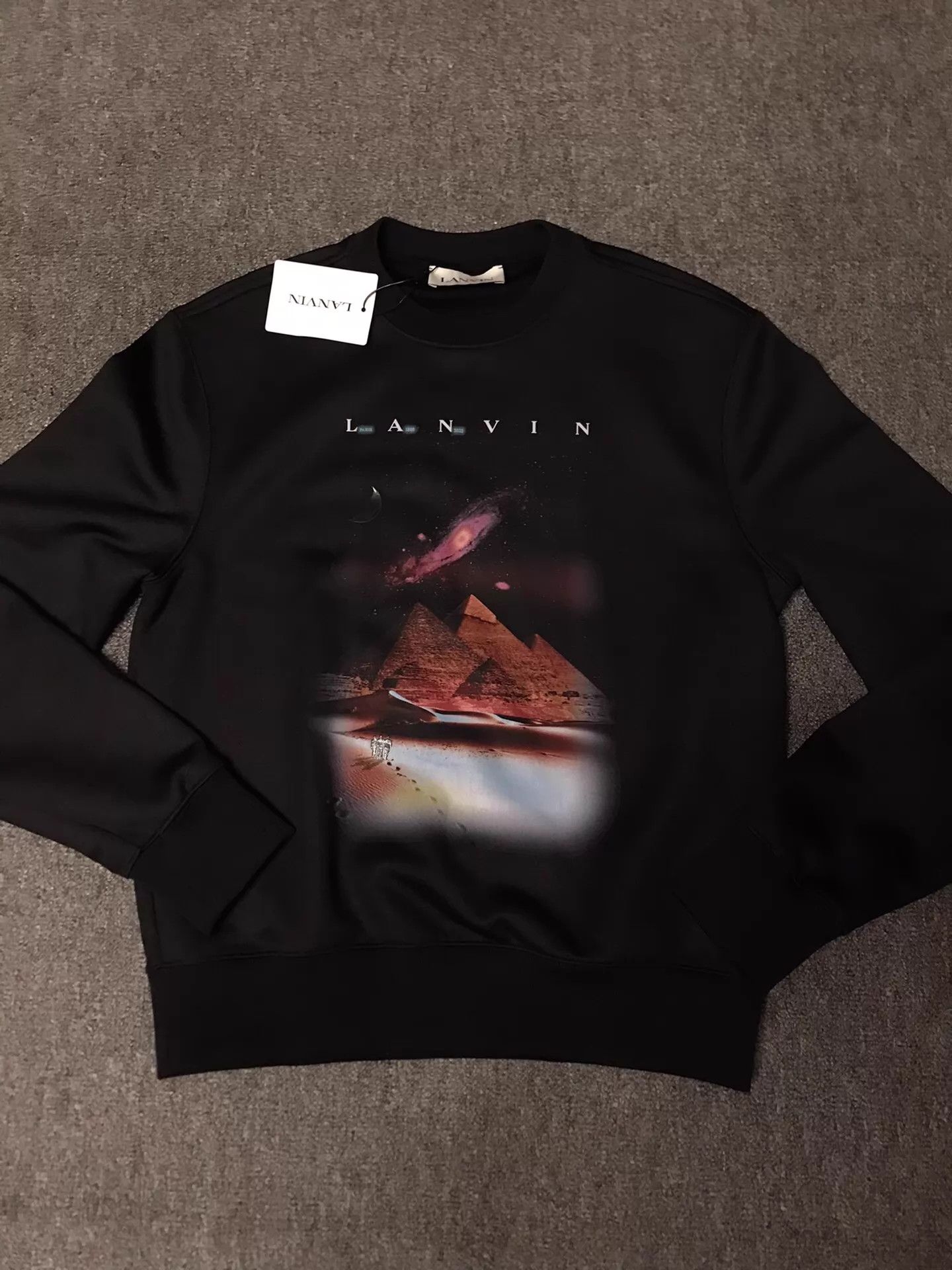 Lanvin Lanvin Wool Blend Lunar Starry Print Hoodie M Unisex Size US M / EU 48-50 / 2 - 3 Thumbnail
