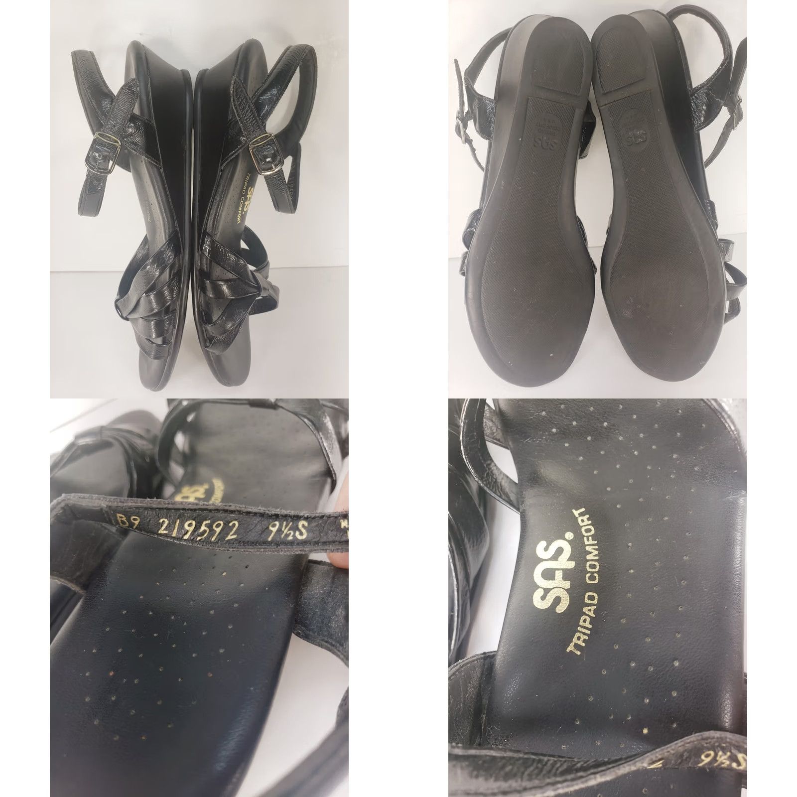 SAS SAS Women's Sandal Open Toe Strappy Wedge Leather Slim Width Brown 9.5S Size US 10 / IT 40 - 8 Thumbnail
