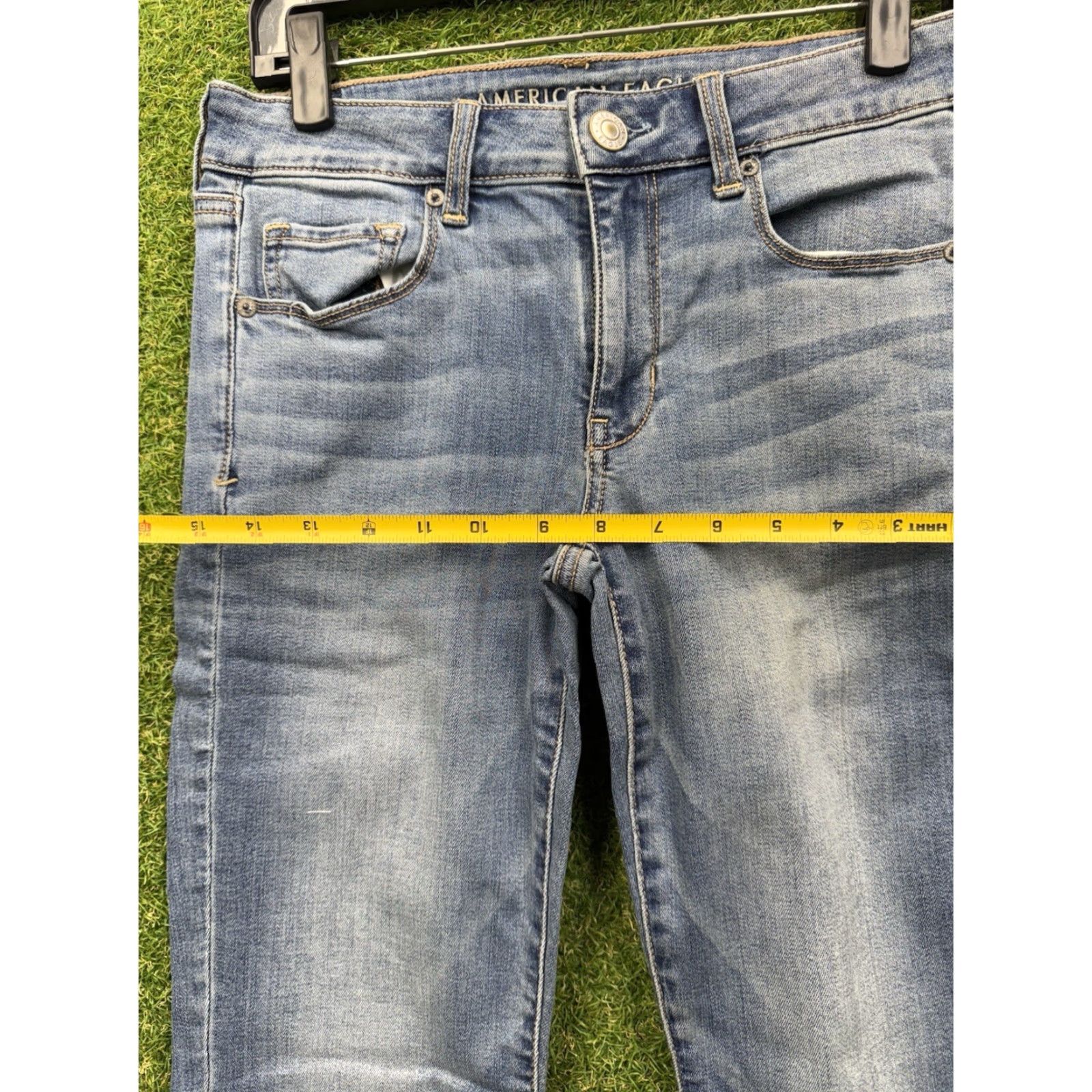 American Eagle Outfitters VINTAGE American Eagle Outfitters Women’s Skinny Kick Jeans Size 6 High Rise Denim Blue Casual 90s Size 28" / US 6 / IT 42 - 4 Thumbnail