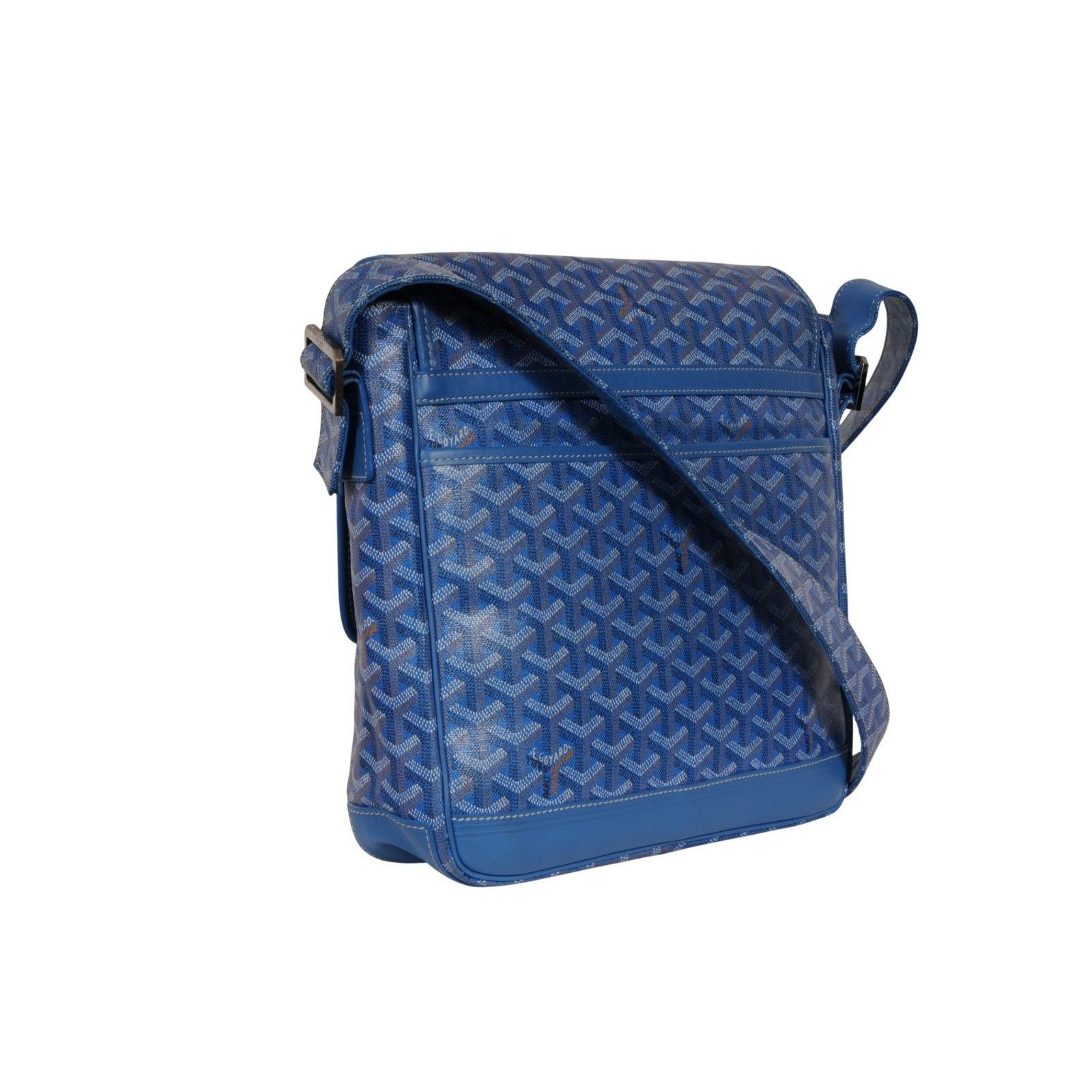Goyard Grand Bleu MM Messenger Travel Bag Blue Laptop Size ONE SIZE - 6 Thumbnail