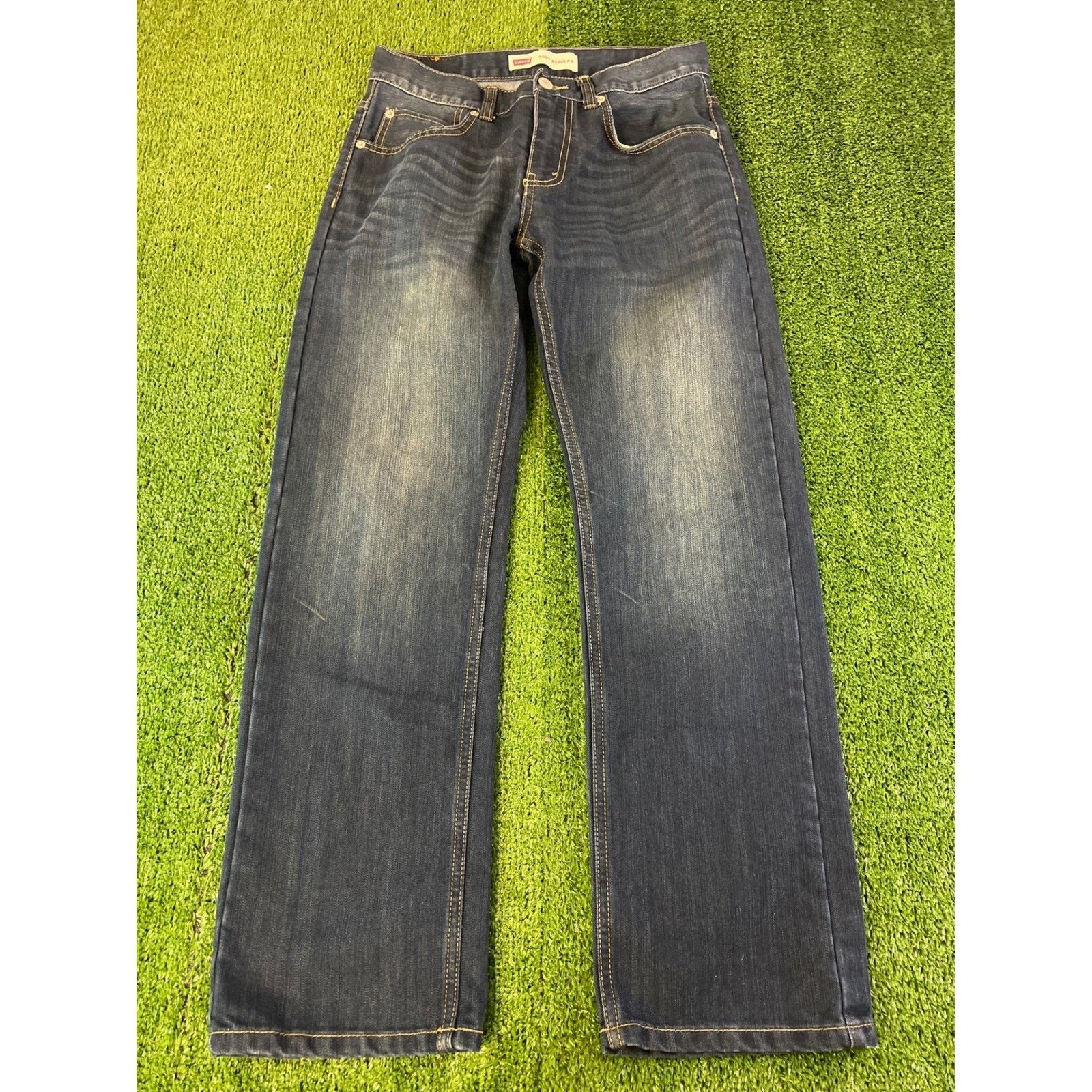 Levi's Levis 505 Regular Straight Jeans Womens Dark Wash 16R 28X28 Size 28" / US 6 / IT 42 - 1 Thumbnail