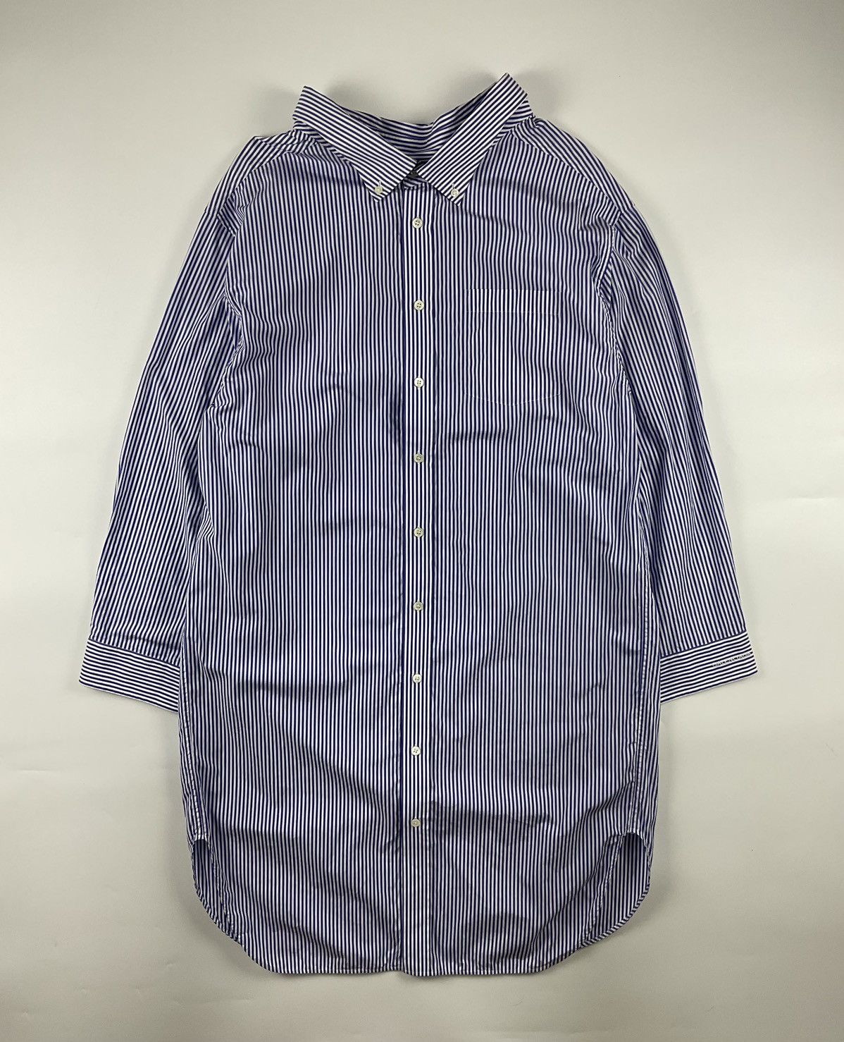 Balenciaga Balenciaga Oversized Striped Cotton-Poplin Dress Size XS / US 0-2 / IT 36-38 - 1 Thumbnail